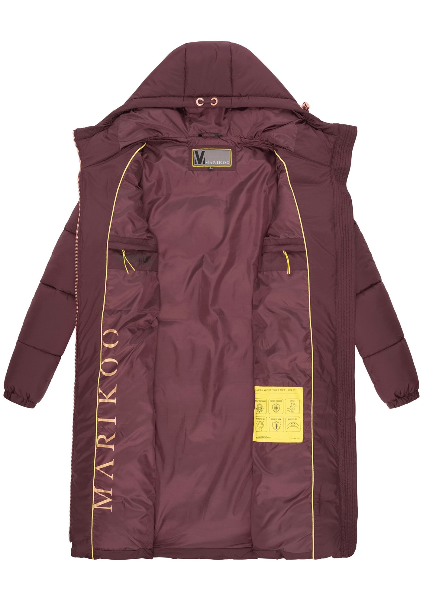Marikoo Winterjacke »Marikoo Nomadiaa lange Damen Winterjacke N024«