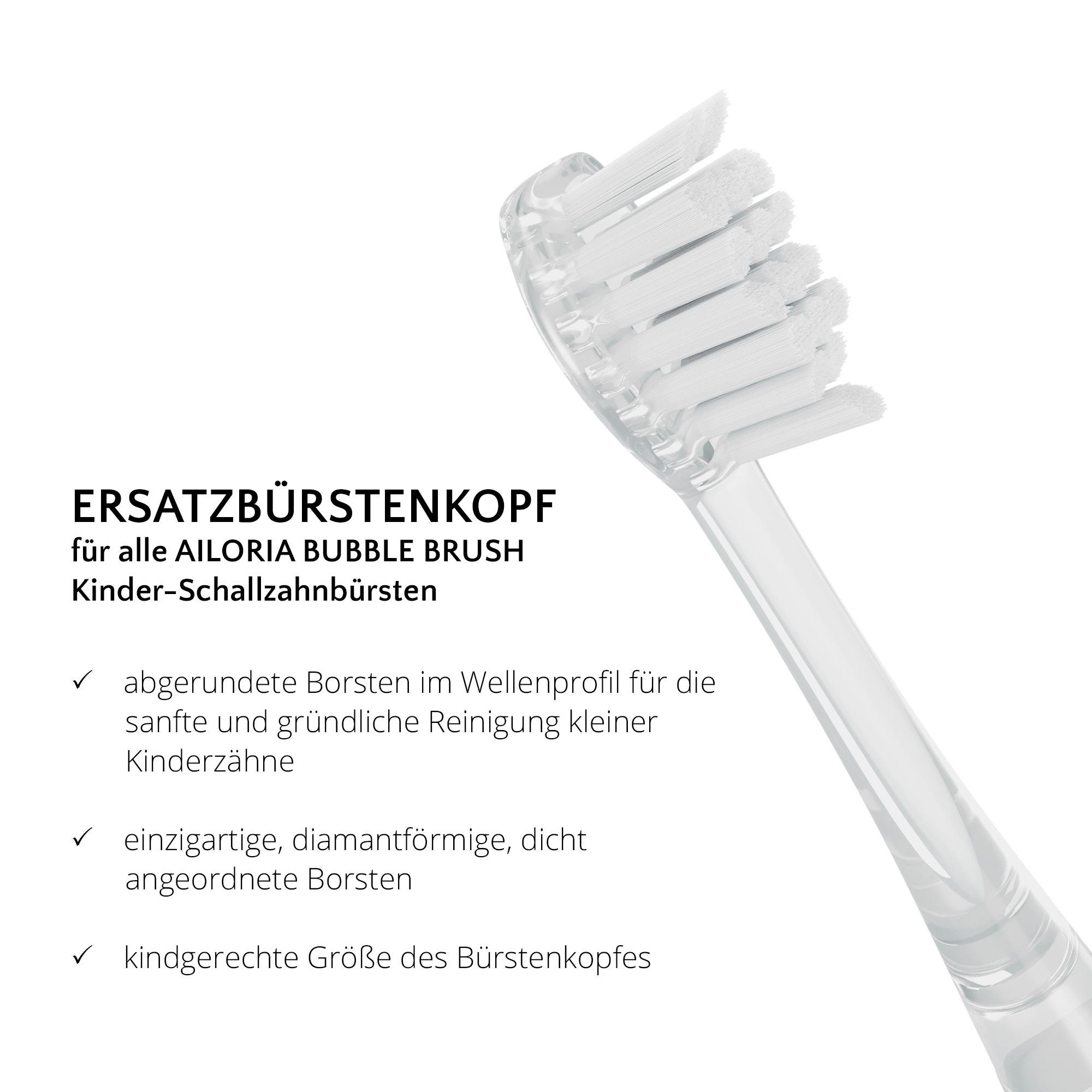 AILORIA Aufsteckbürsten »Ersatzbürstenköpfe 6er Set BUBBLE BRUSH«