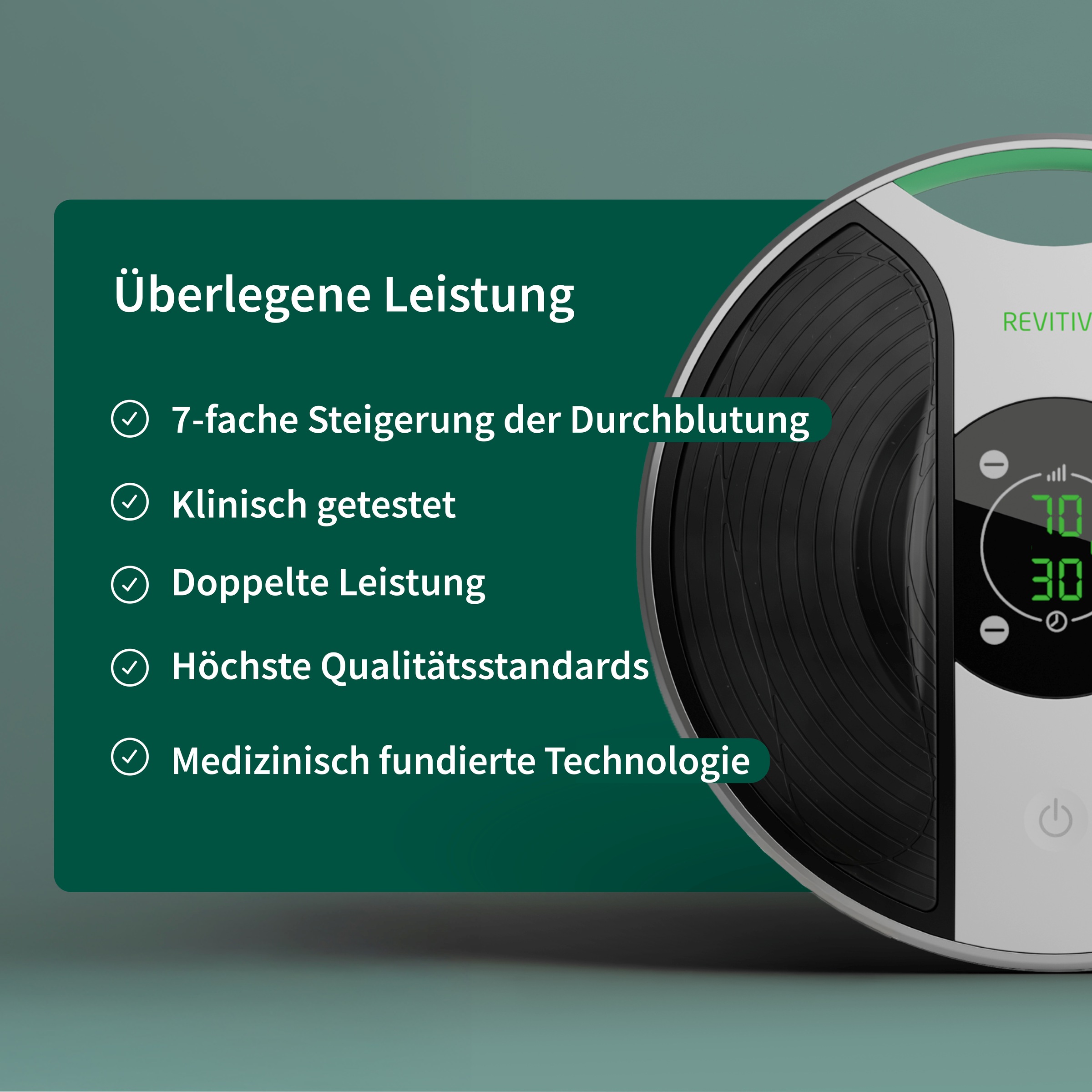 REVITIVE EMS-Gerät »Medic Durchblutungs-Stimulator« lindert Beinbeschwerden, Beinschmerzen, Schwellungen und Krämpfe