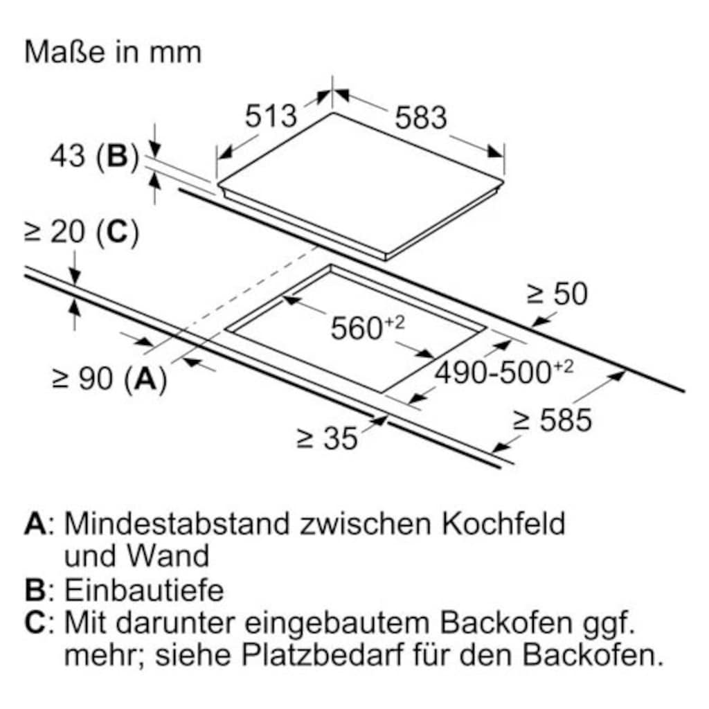 BOSCH Elektro-Herd-Set »HND211AR62«, HND211AR62, mit Teleskopauszug nachrüstbar