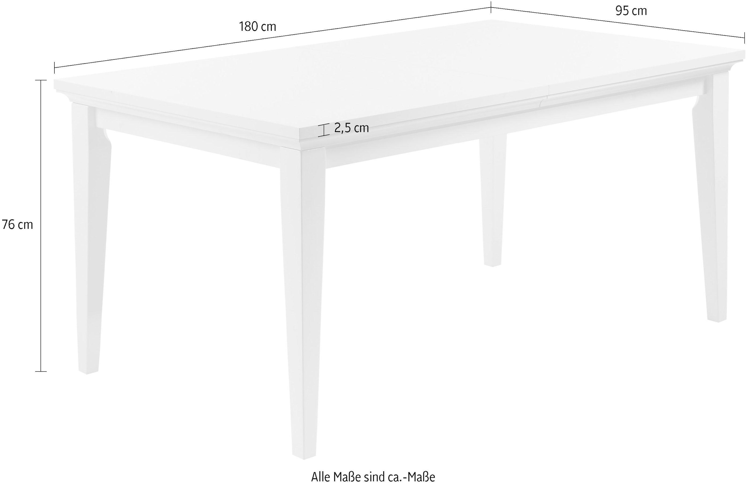 durch affaire Ansteckplatten, Esstisch verlängerbar »Paris«, Home OTTO Breite cm 180 Holzoptik, extra bei