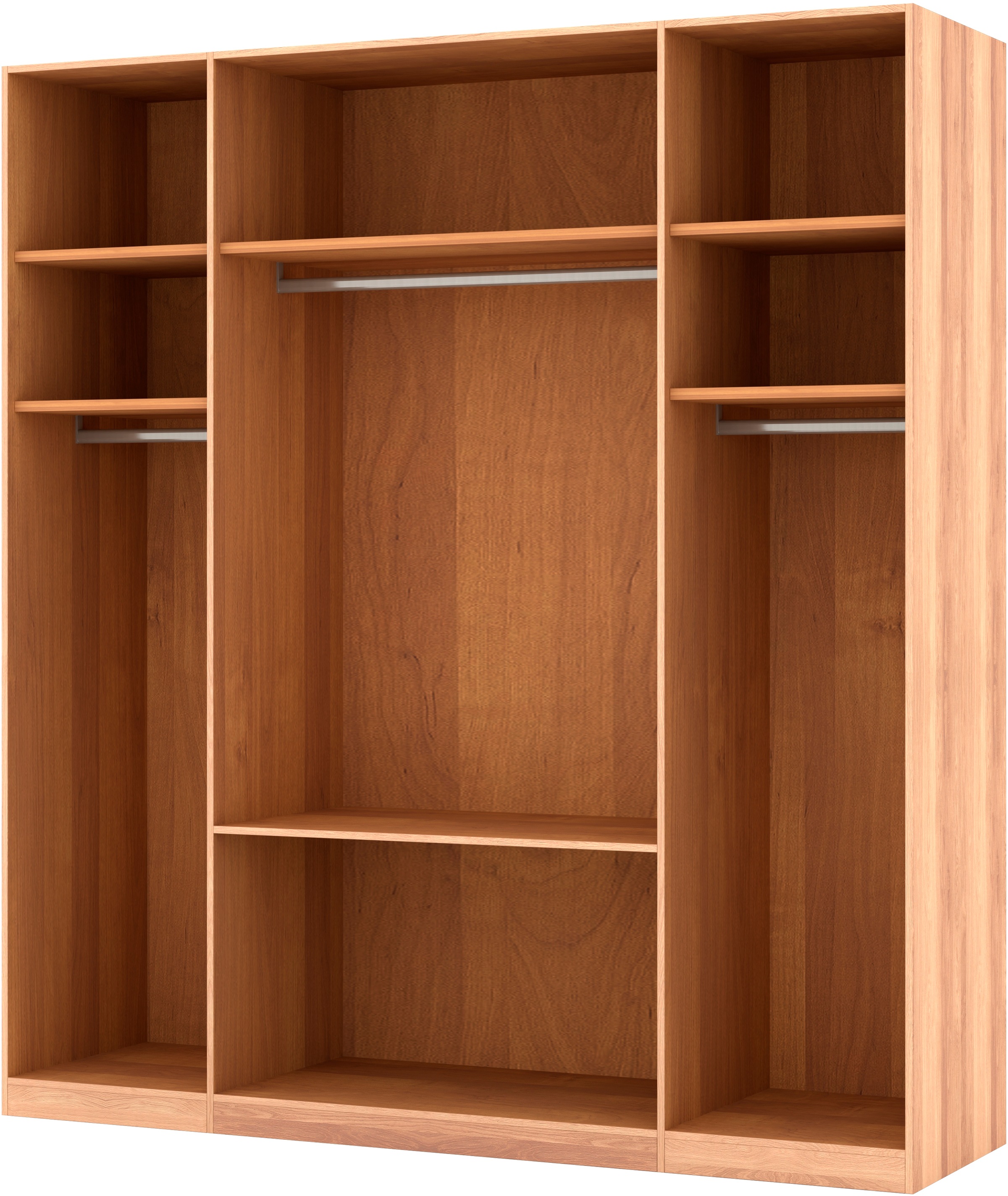 Musterring Drehtürenschrank »Sorrent, Kleiderschrank, teilmassiv Eiche«, (mit Türdämpfern, mit Schubladen, extra Böden, MADE IN GERMANY), Türen in Eiche massiv und als Parsol-Bronze-Spiegel, mit Schubkästen