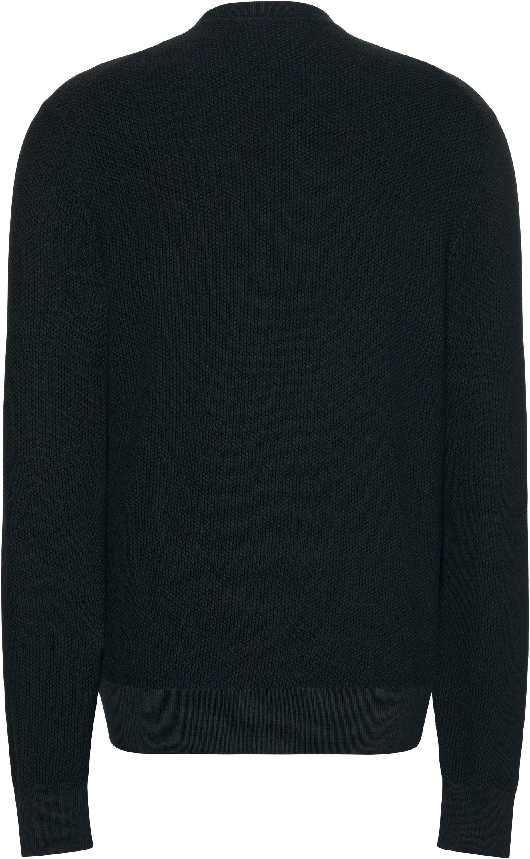 Calvin Klein Rundhalspullover »LS TEXTURED COTTON CREWNK SWEATE« Regular fit mit Rundhalsausschnitt