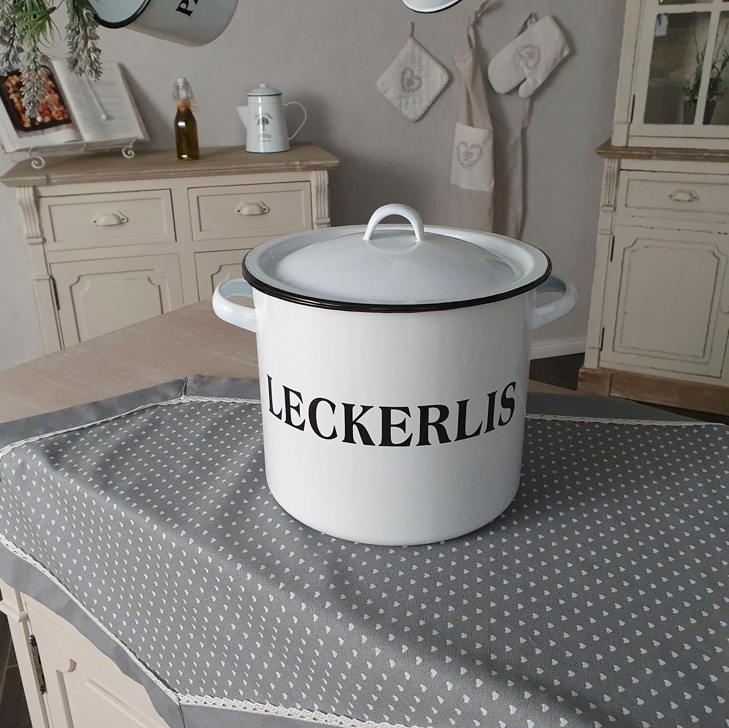 Ambiente Haus Dose »Vorratsbehälter Leckerli aus Emaille«, (1 St.)