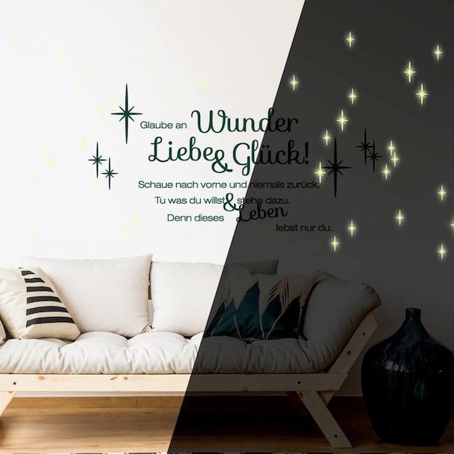 Wall-Art Wandtattoo »Liebe und Glück Leuchtbild«, (1 St.) bestellen im OTTO  Online Shop