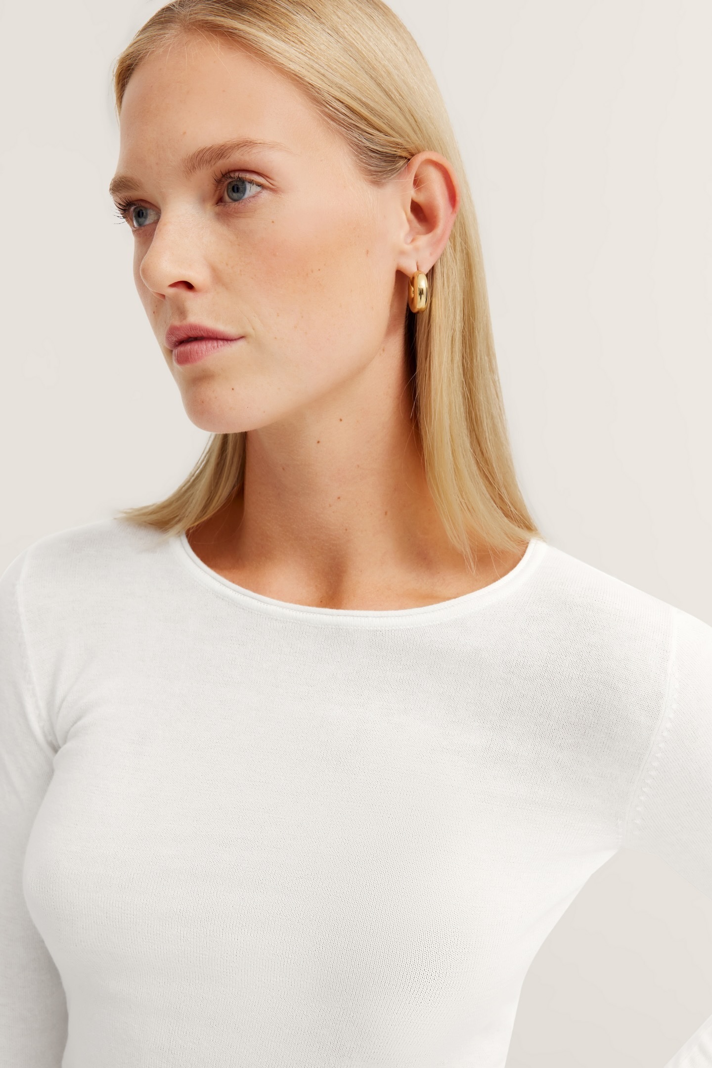 bugatti Langarmshirt, mit Rundhals & langem Arm