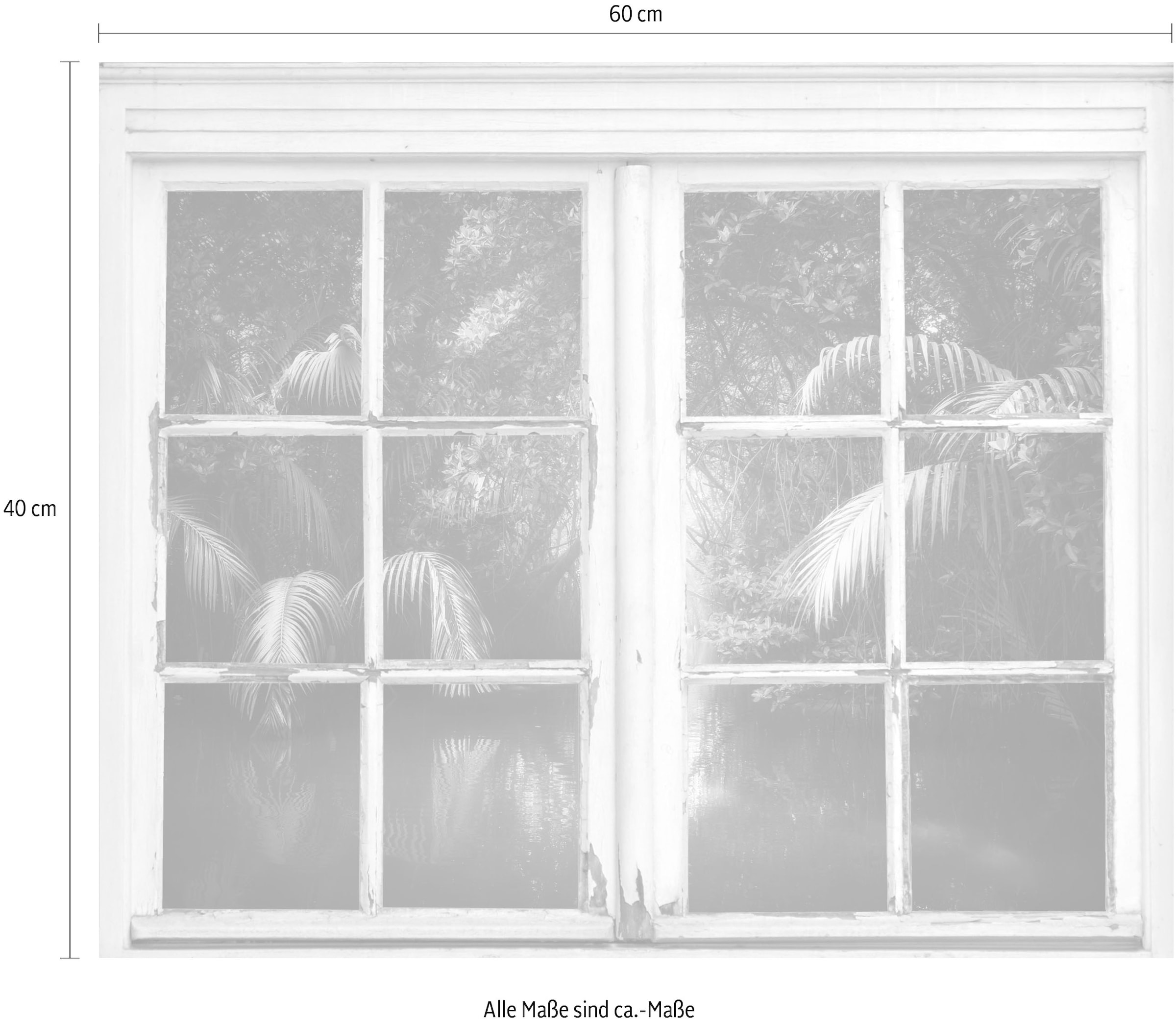 queence Wandsticker »Bäume am Wasser« Wandsticker, Wandbild, selbstklebend, 3D, Fenster