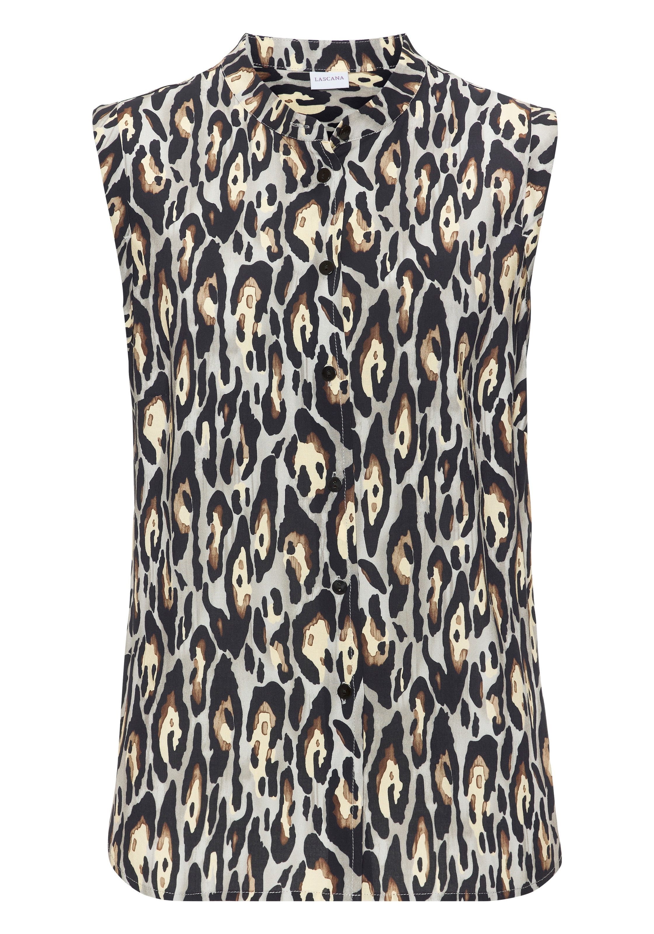 LASCANA Druckbluse mit Alloverdruck, Blusentop aus Viskose