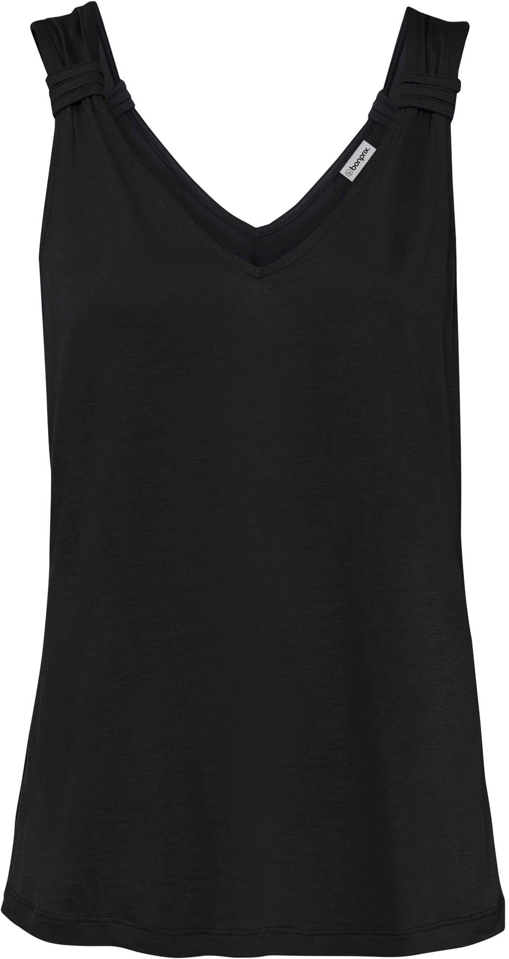 bonprix Shirttop eng anliegende Passform, ärmellos, ohne Kragen