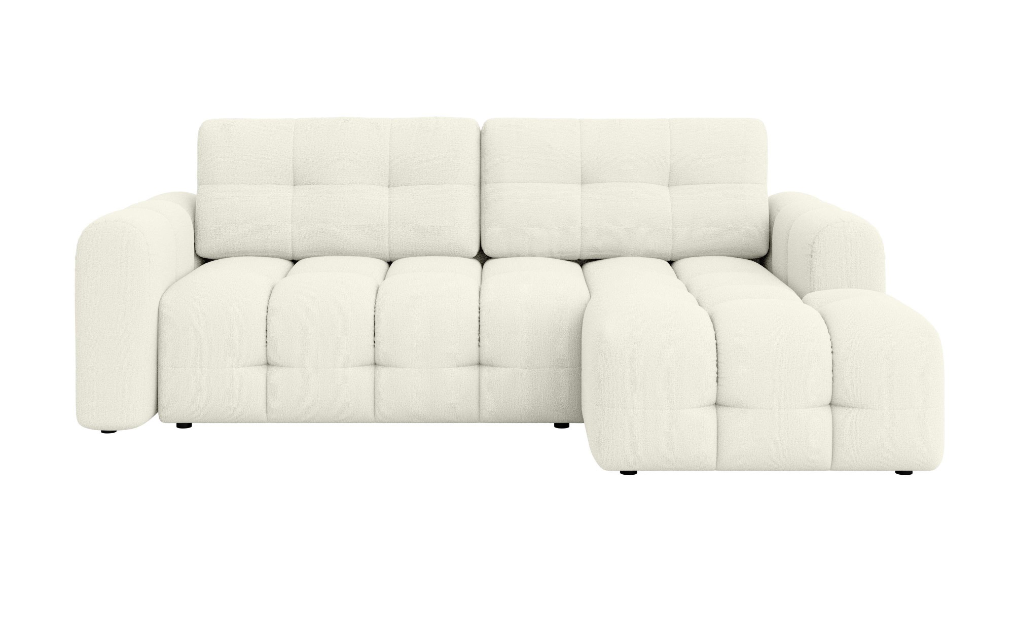 OTTO home Ecksofa »Manilla, wahlweise mit Bettfunktion, B/T/H 265/170/91 cm« L-Form mit Recamiere rechts/links bestellbar, Wellenunterfederung