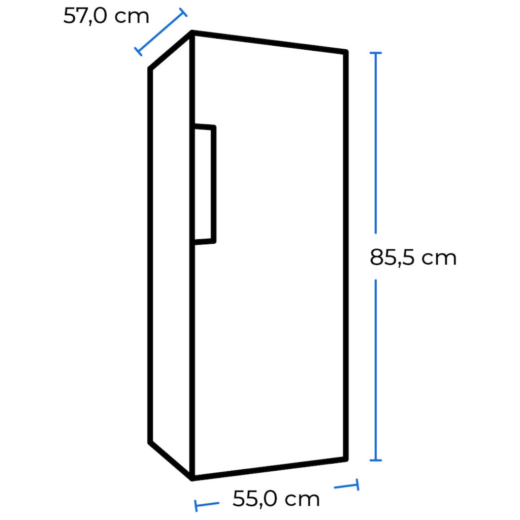 exquisit Kühlschrank »KS16-V-H-040E«, KS16-V-H-040E inoxlook, 85,5 cm hoch, 55 cm breit