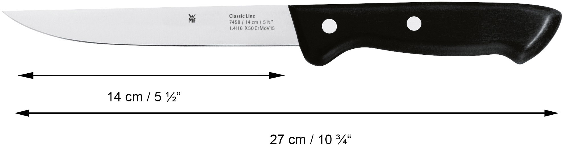 WMF Messerblock »Classic Line«, 6 tlg., Messerklingen aus Spezialklingenstahl