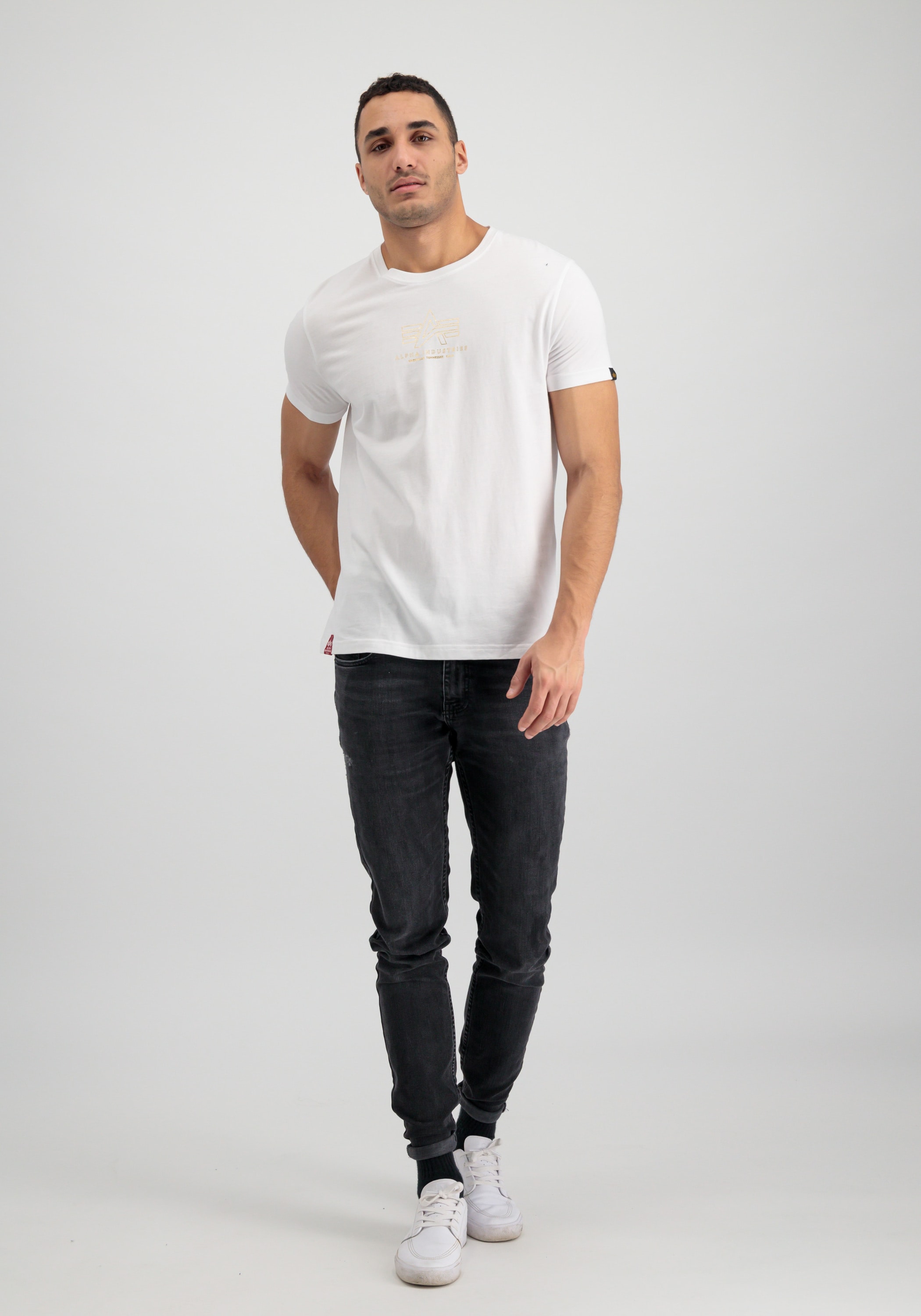 Alpha Industries T-Shirt »Alpha Industries Men - T-Shirts Basic T-Shirt ML Foil Print«