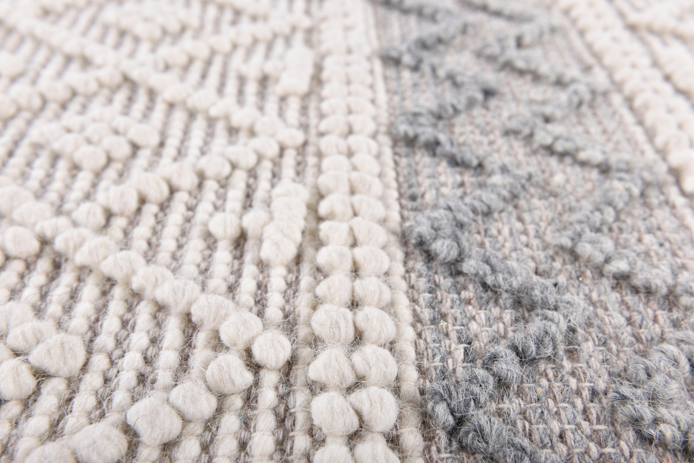 THEKO Wollteppich »Visby - 915«, rechteckig, 10 mm Höhe, reine Wolle, handgewebt, Scandi Design, mit Fransen