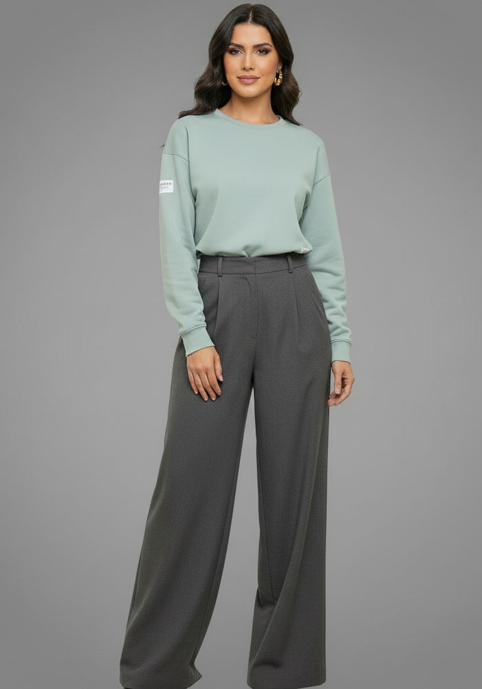 Bruno Banani Sweatshirt , mit Rundhalsausschnitt und platzierten Weblabels
