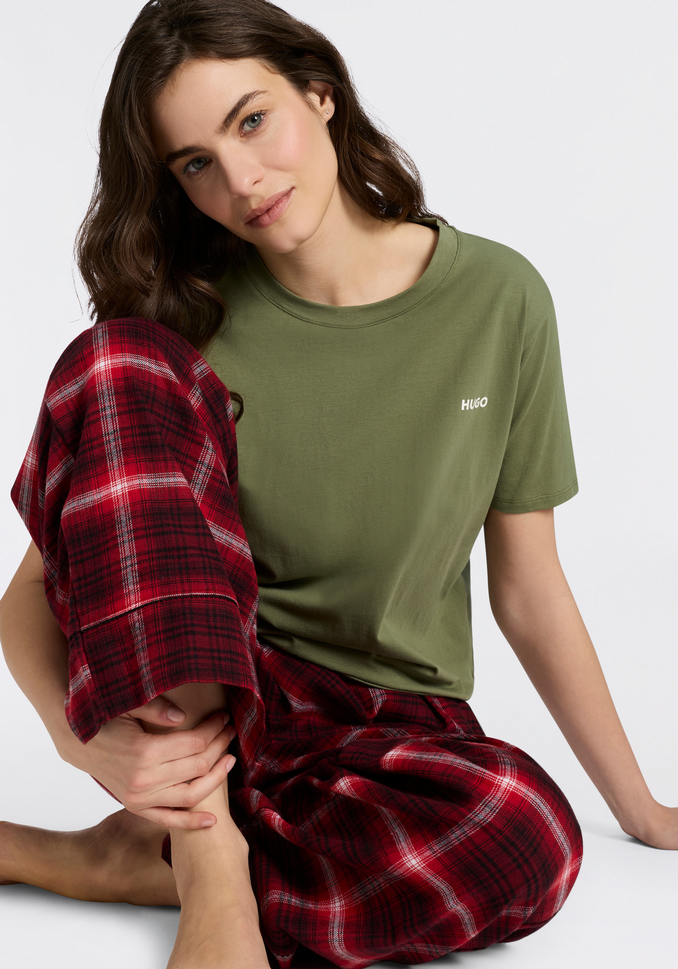 HUGO Underwear T-Shirt mit rundem Ausschnitt, regular fit, toniges Markenlogo