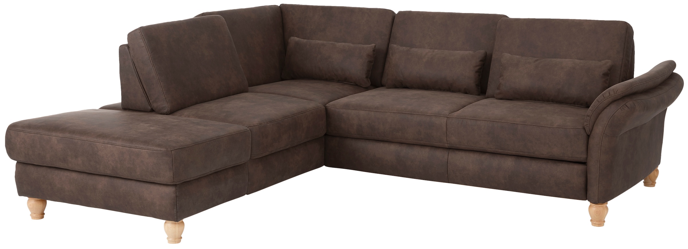 Home affaire Ecksofa »Palace L-Form«, incl. Sitztiefenverstellung, wahlweise mit Bettfunktion und Stauraum