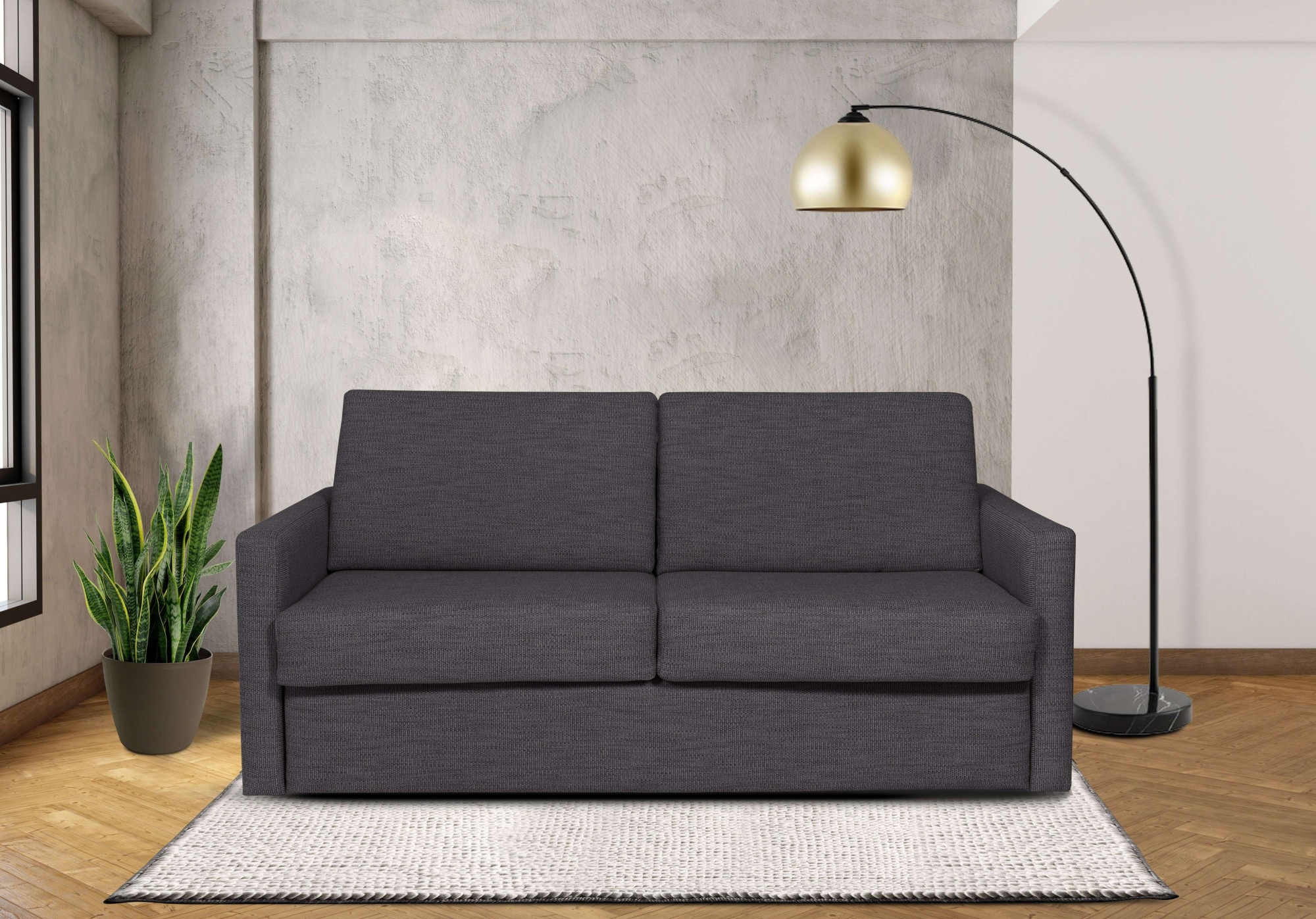 Places of Style Schlafsofa »GOLDPOINT 182cm, Dauerschläfer, Liegefläche 140/200 cm,«, 3-Sitzer mit Bettfunktion, Bonell-Federkernmatratze