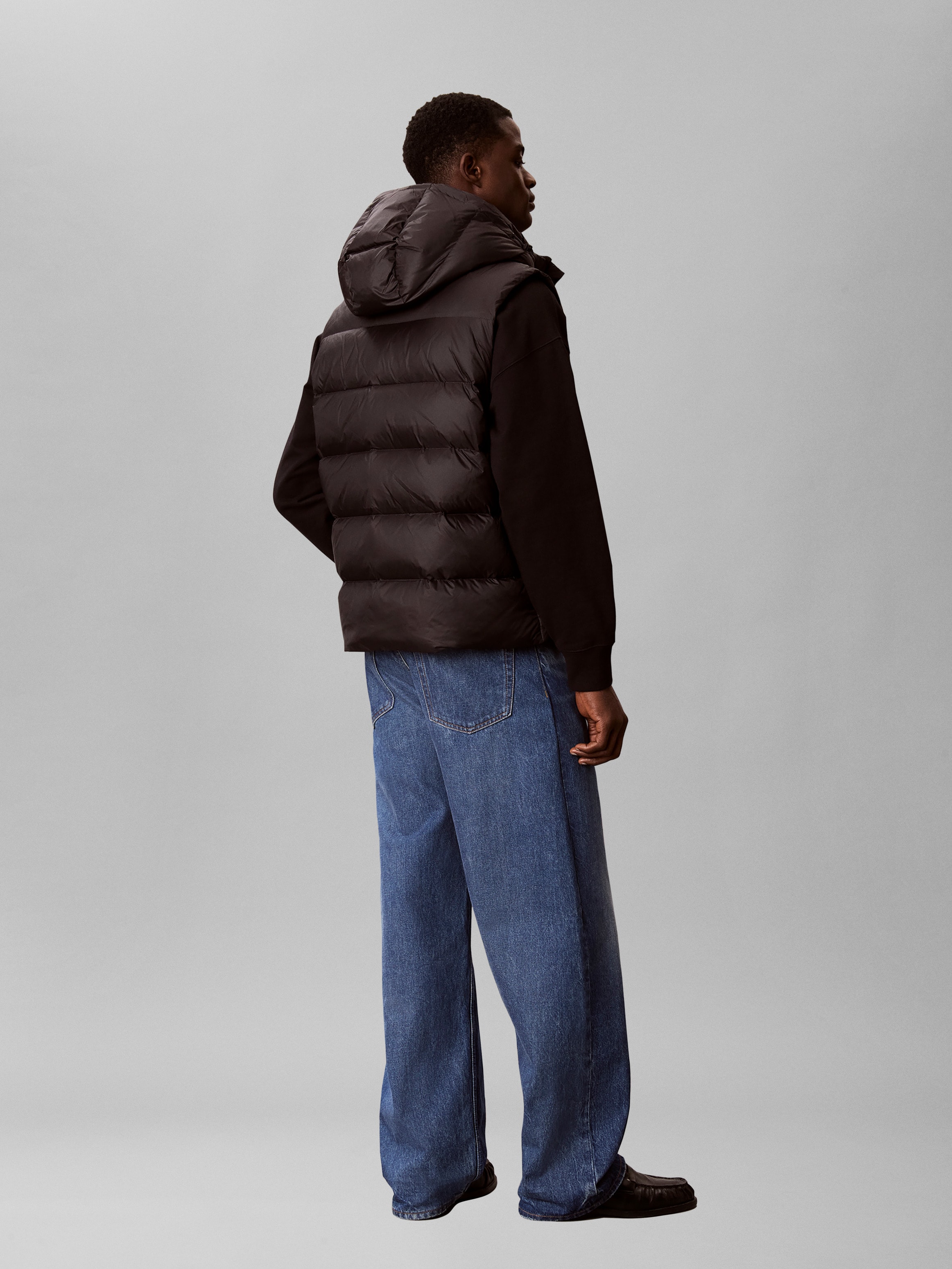 Calvin Klein Jeans Steppweste »NYLON ZIP OFF HOOD« Regular fit mit abnehmbarer Kapuze