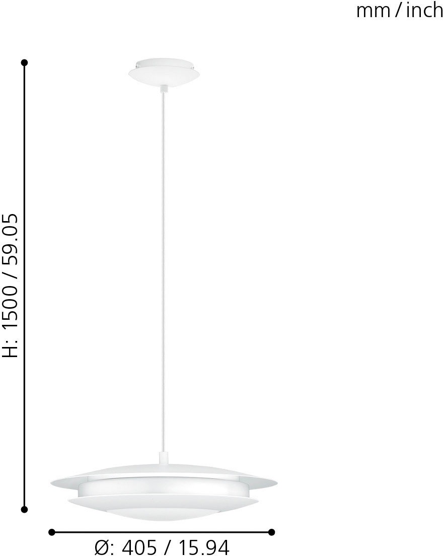 EGLO Pendelleuchte »MONEVA-C«, 1 flammig, Leuchtmittel LED-Board | LED fest integriert, Hängeleuchte, EGLO CONNECT, Steuerung über APP + Fernbedienung