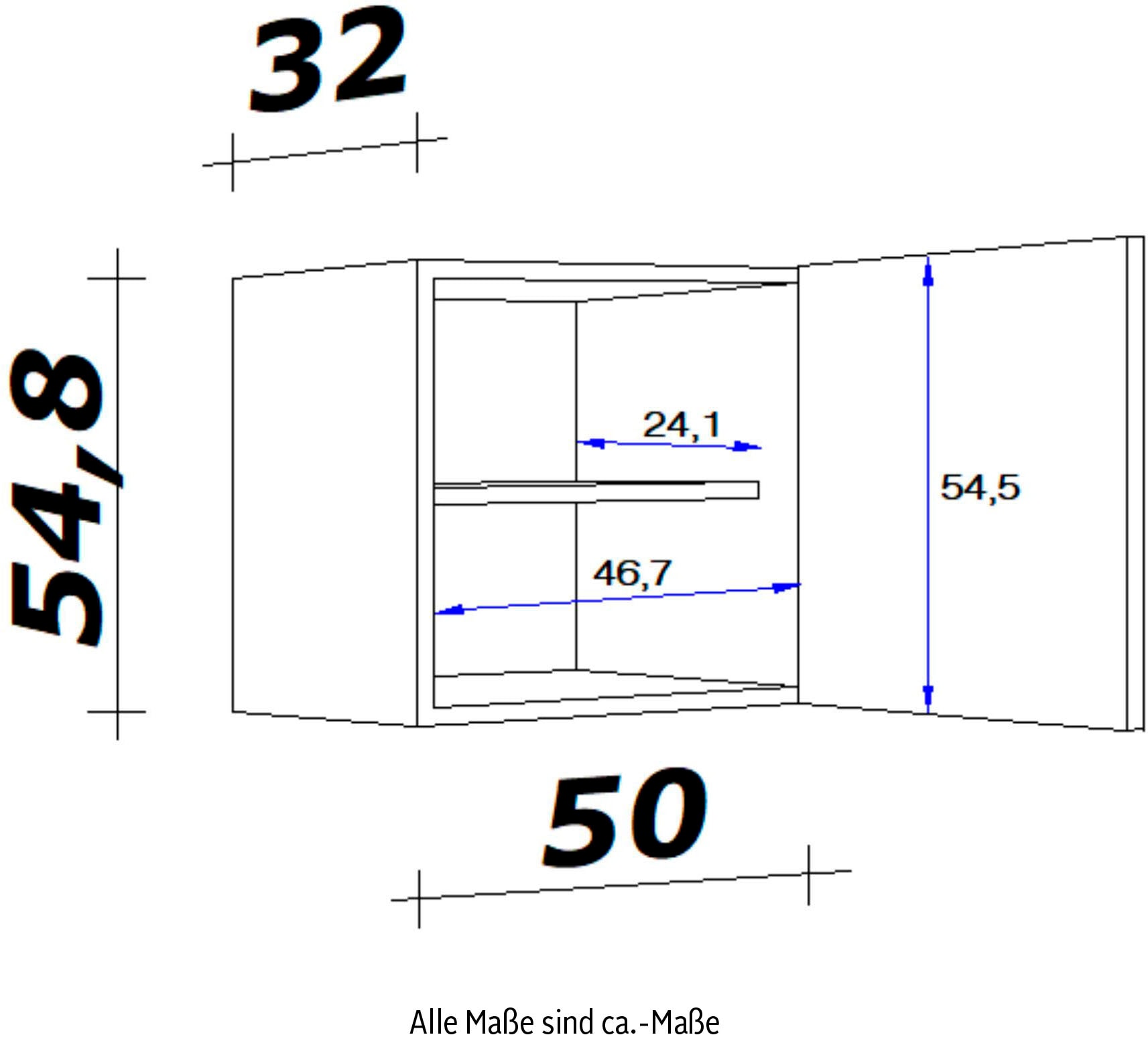 Flex-Well Hängeschrank »Antigua«, (B x H x T) 50 x 54,8 x 32 cm bestellen  online bei OTTO