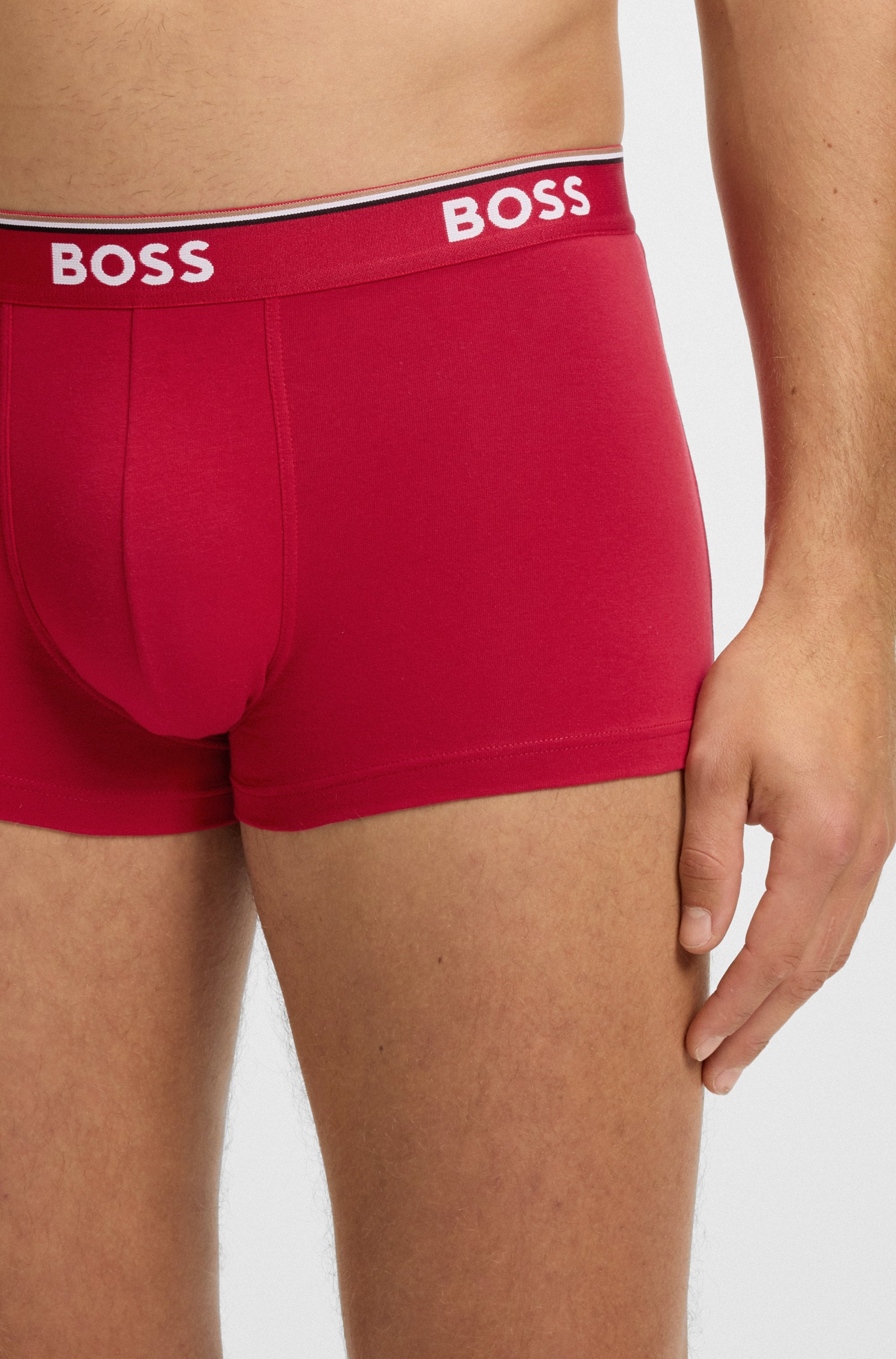BOSS Boxer »TRUNK 3 PACK«, (3 St.), BOSS Schriftzug auf dem Bund