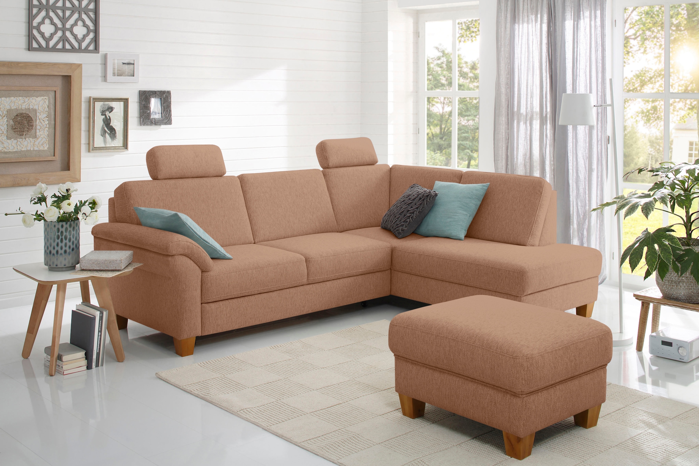 Home affaire Ecksofa »Borkum L-Form, B: 249 cm - OTTO. Verlässliche Qualität.« optional Bettfunktion, Federkern