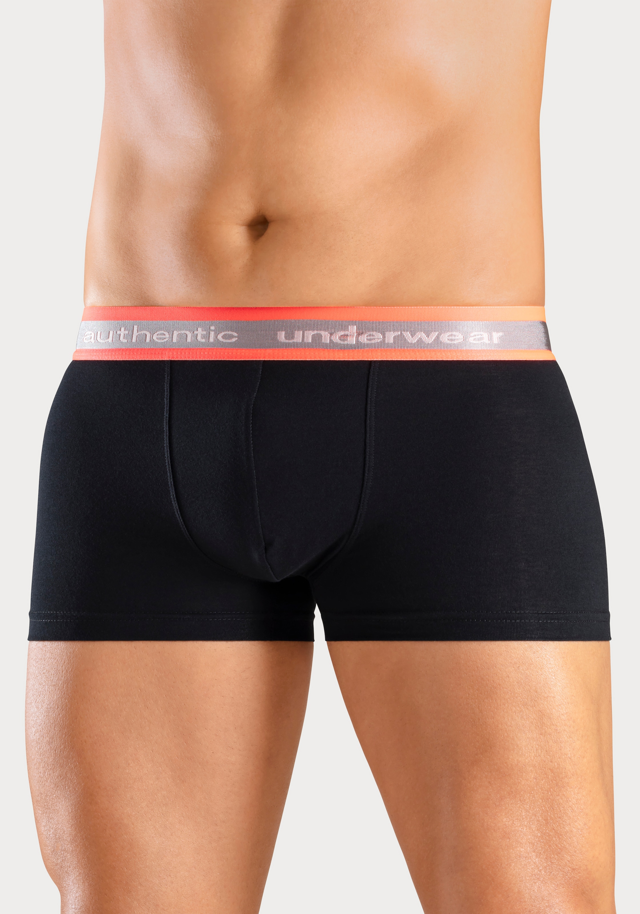AUTHENTIC LE JOGGER Boxer »Boxershorts für Herren«, (Packung, 4 St., 4er-Pack), angenehm weiches Neon-Bündchen