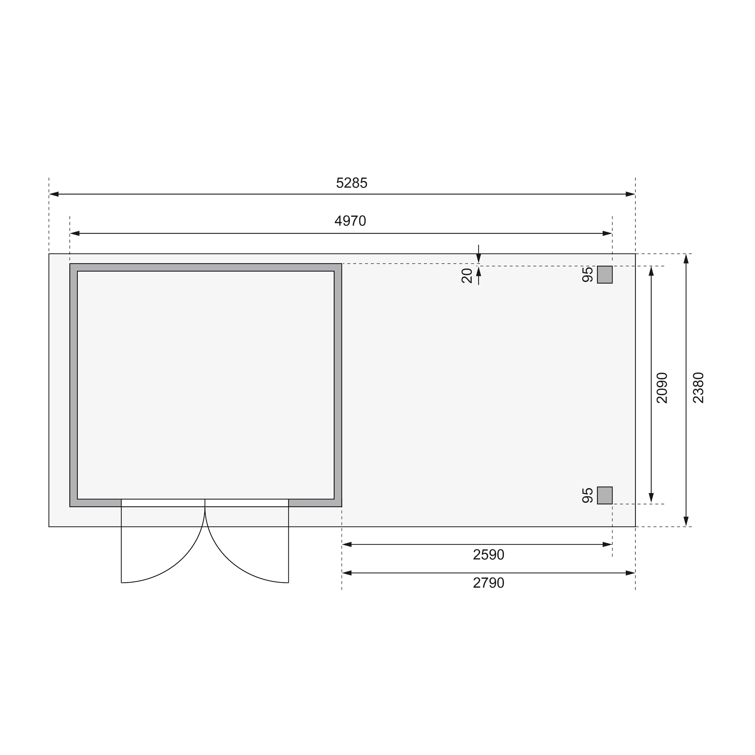 Karibu Gartenhaus »Nordsee 3«