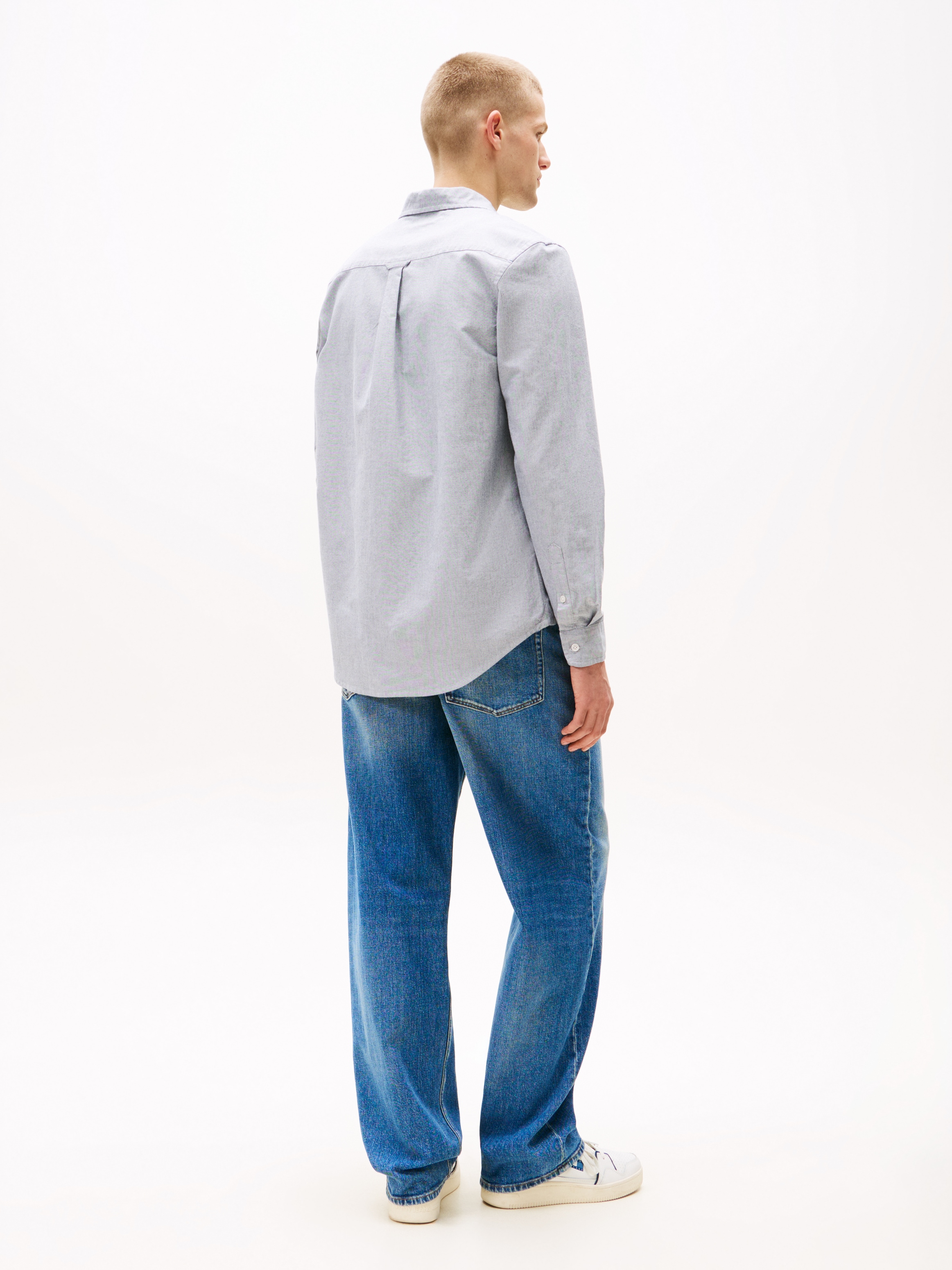 Tommy Jeans Langarmhemd »TJM REG OXFORD SHIRT EXT«, Mit Rundhalsausschnitt