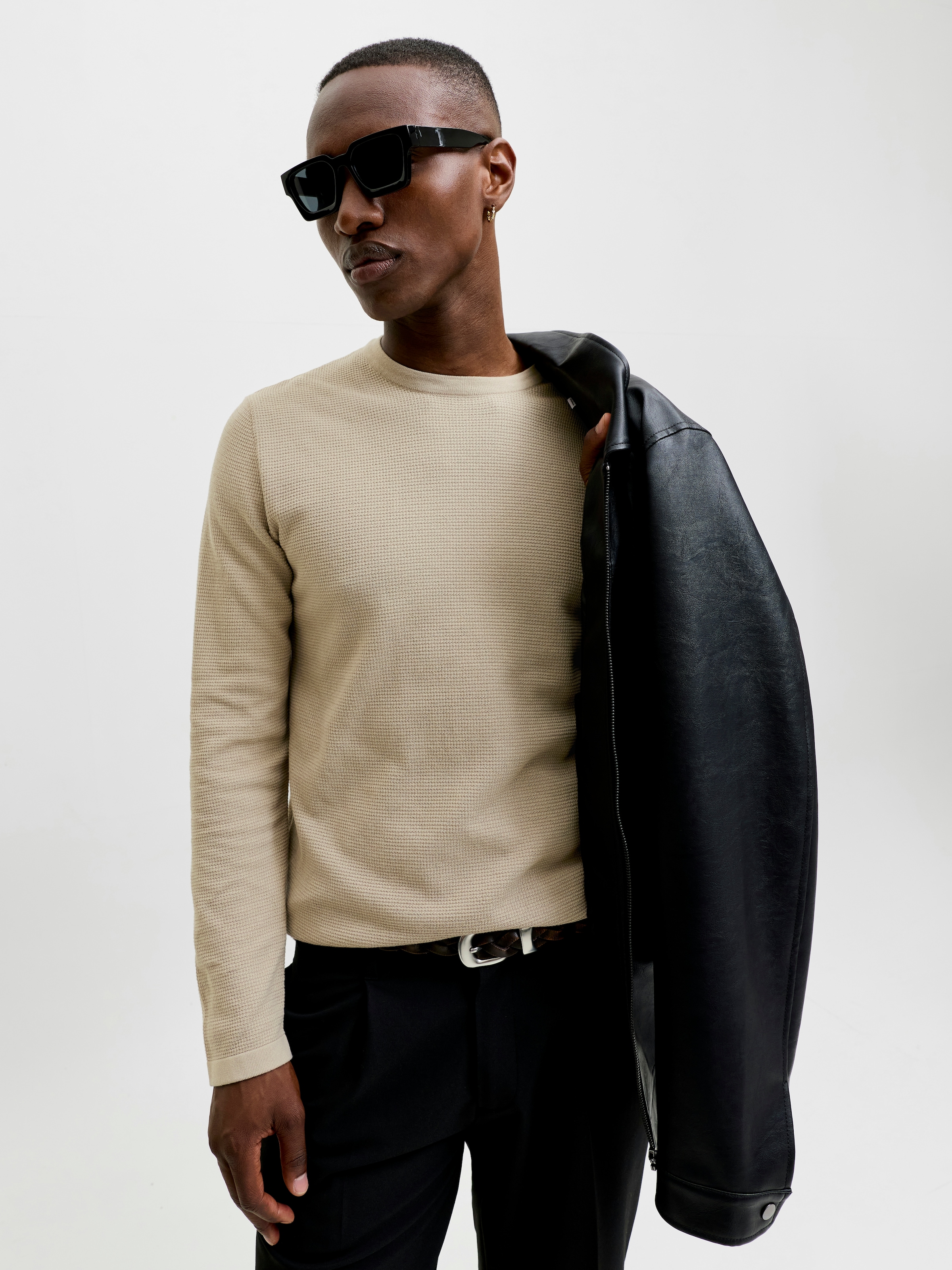 Jack & Jones Rundhalspullover »JJEAUSTIN KNIT CREW NECK NOOS« Baumwollmischung, regular fit