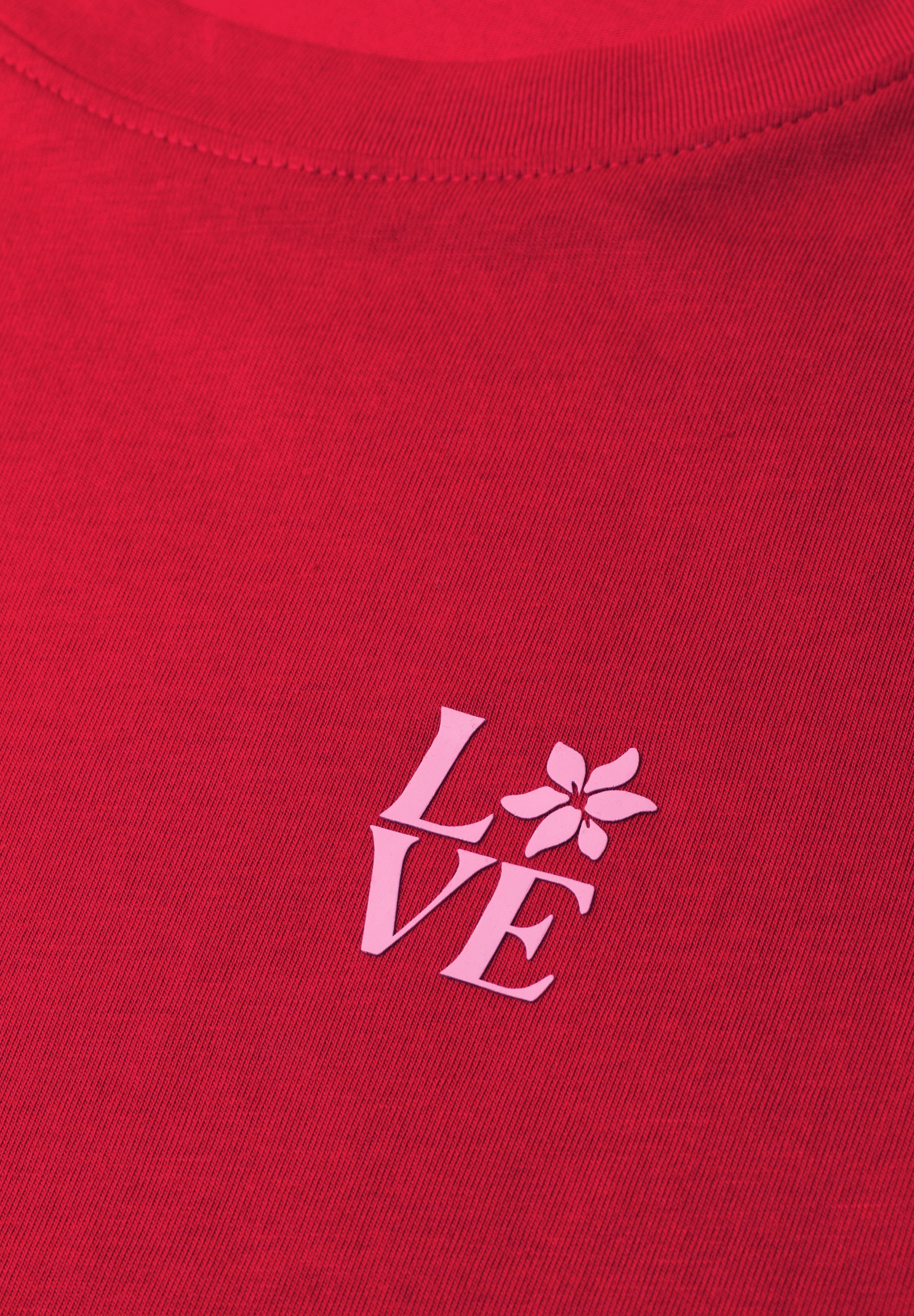 STREET ONE Kurzarmshirt Sommershirt mit Rundhals und Printdetail