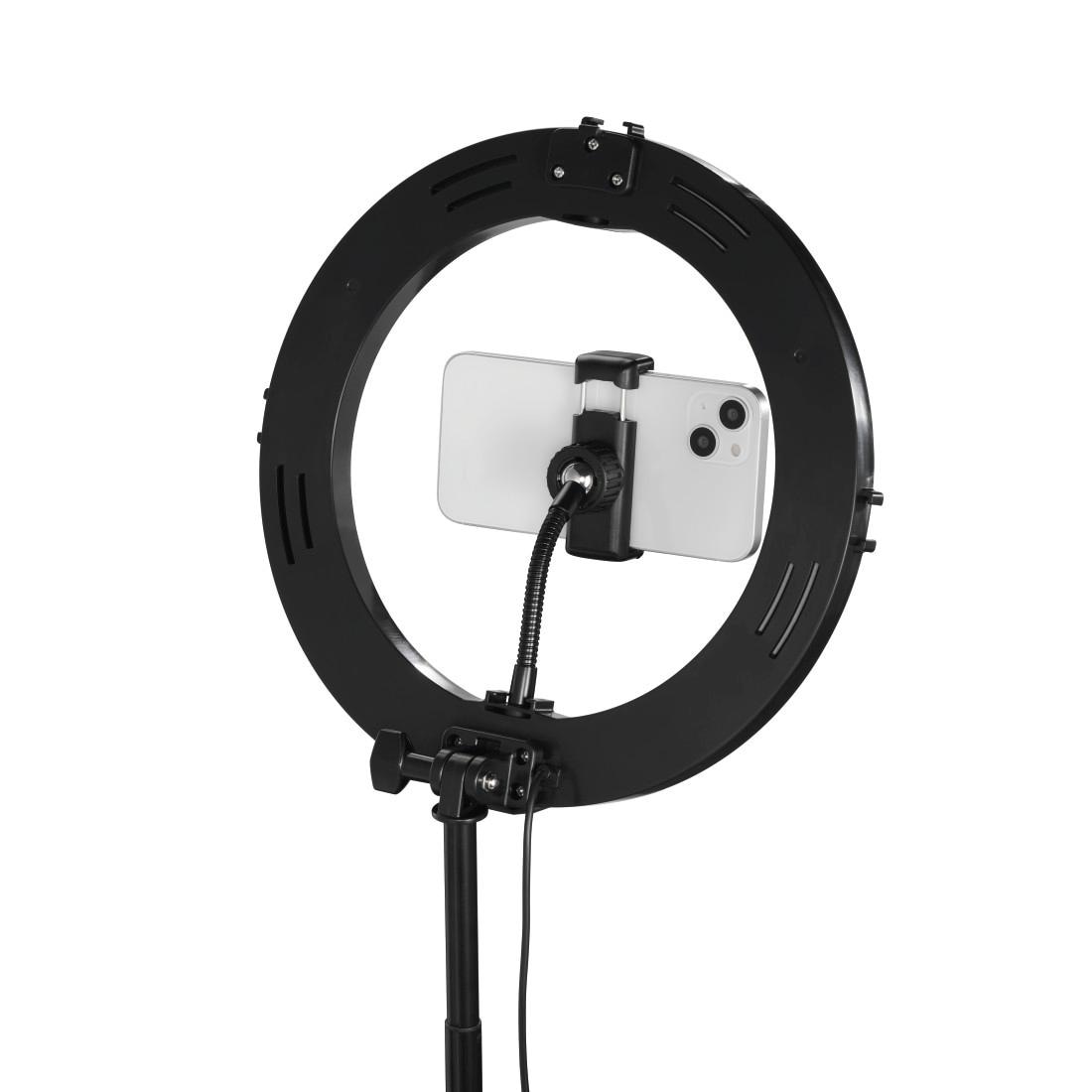 Hama Ringlicht »LED Ringleuchte mit Stativ für Handy, Webcam, Mikrofon, Videokonferenz«
