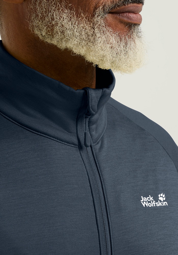Jack Wolfskin Fleecejacke »PEAK DISTRICT FZ M« mit Full-Zip, meliert, weich, kuschelig, luftig-weich