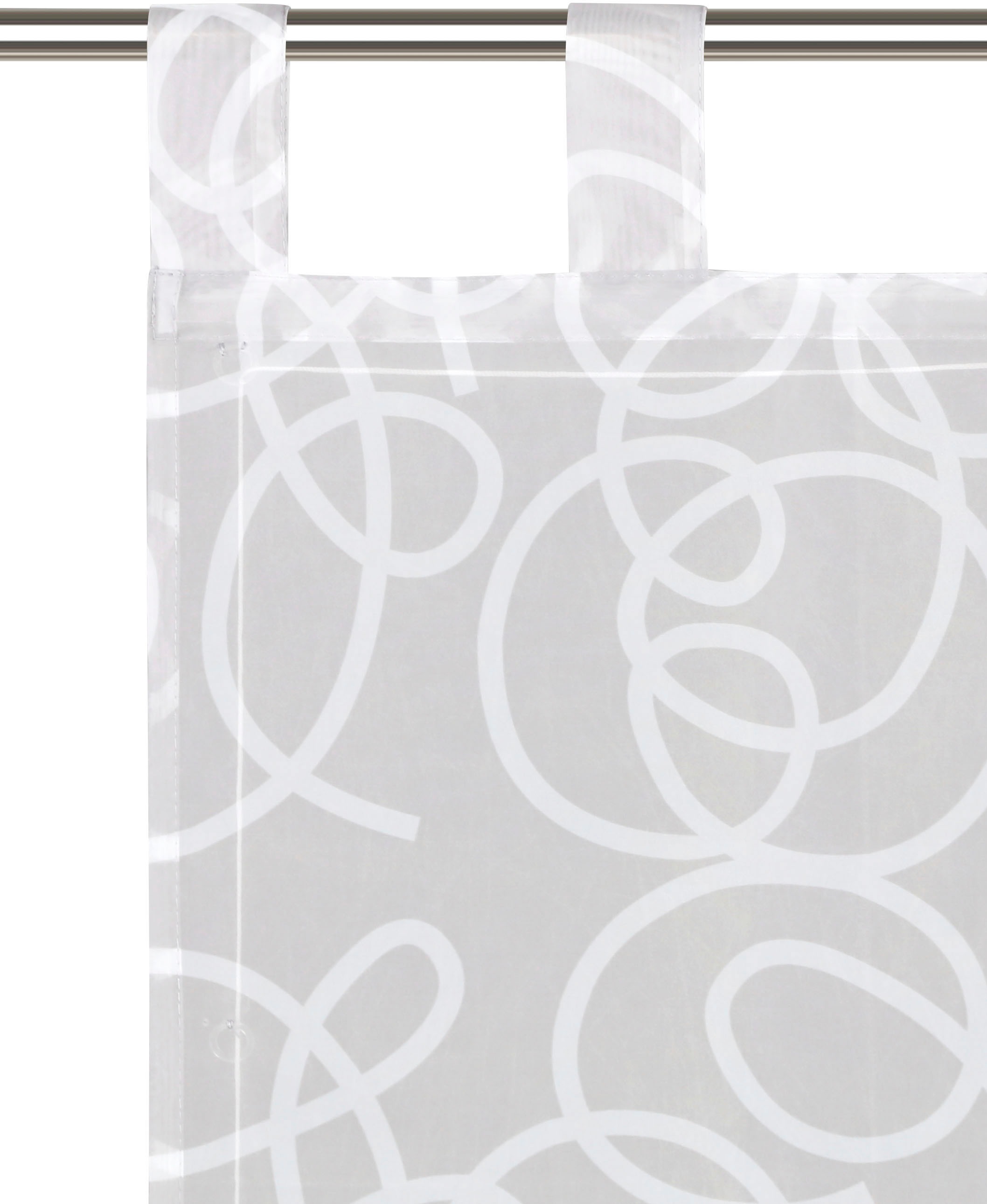 my home Raffrollo »Tanaro«, mit Schlaufen, Halbtransparent, Voile, Polyester