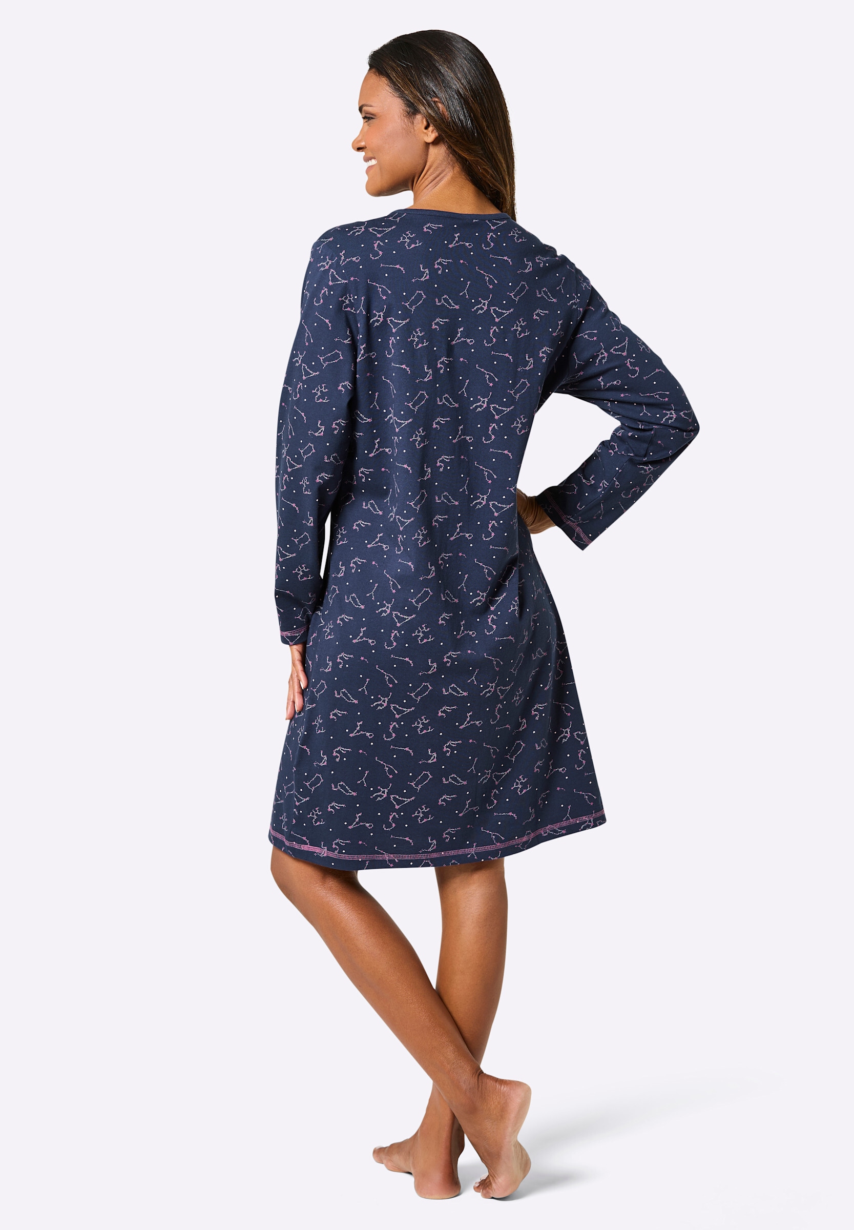 comtessa Pyjama »Nachthemd Nachthemd mit Sternbild-Motiven« 1 Stk.