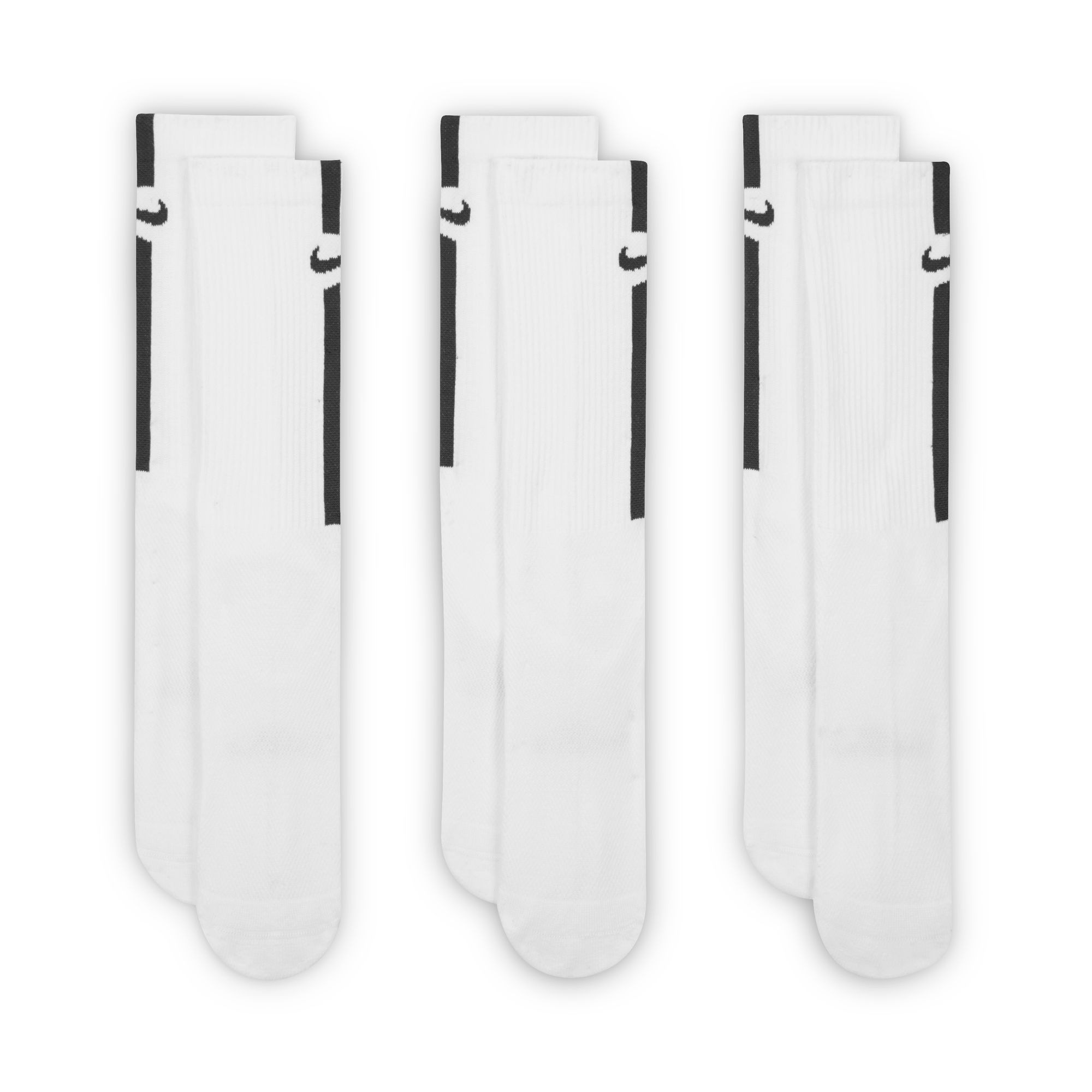 Nike Sportsocken »U NK ED ELVD CRW 3P STRIPE 144« 3er-Set, aus Baumwolle, Polyester und Elasthan, neutraler Schnitt