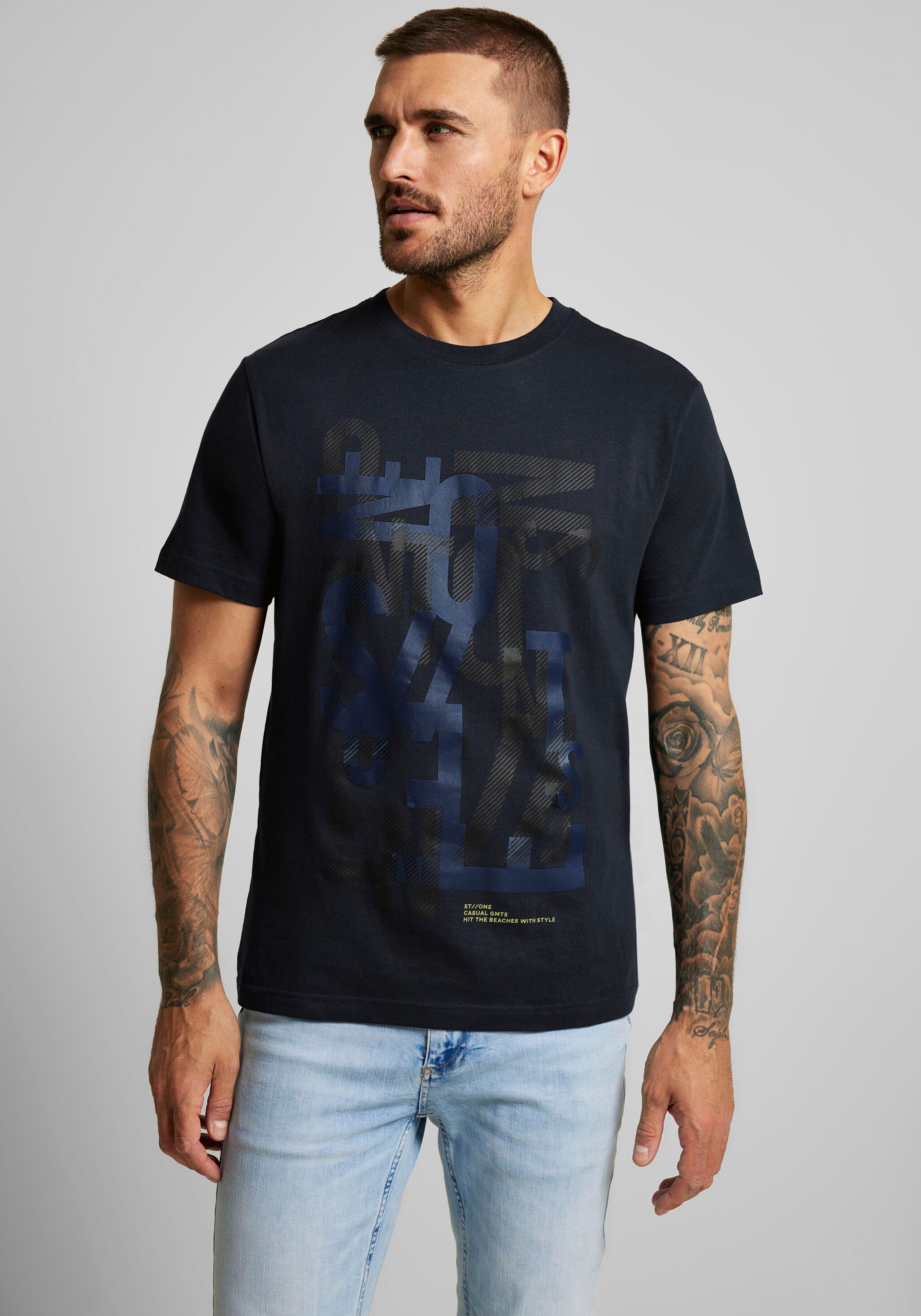 ONE auf Vorderseite STREET MEN kaufen T-Shirt, Wordingprint mit der online