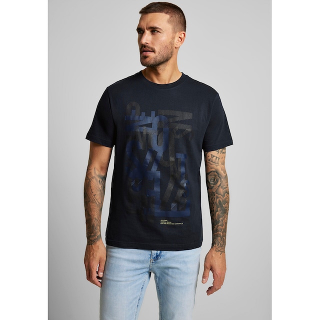 STREET ONE MEN T-Shirt, mit Wordingprint auf der Vorderseite online kaufen