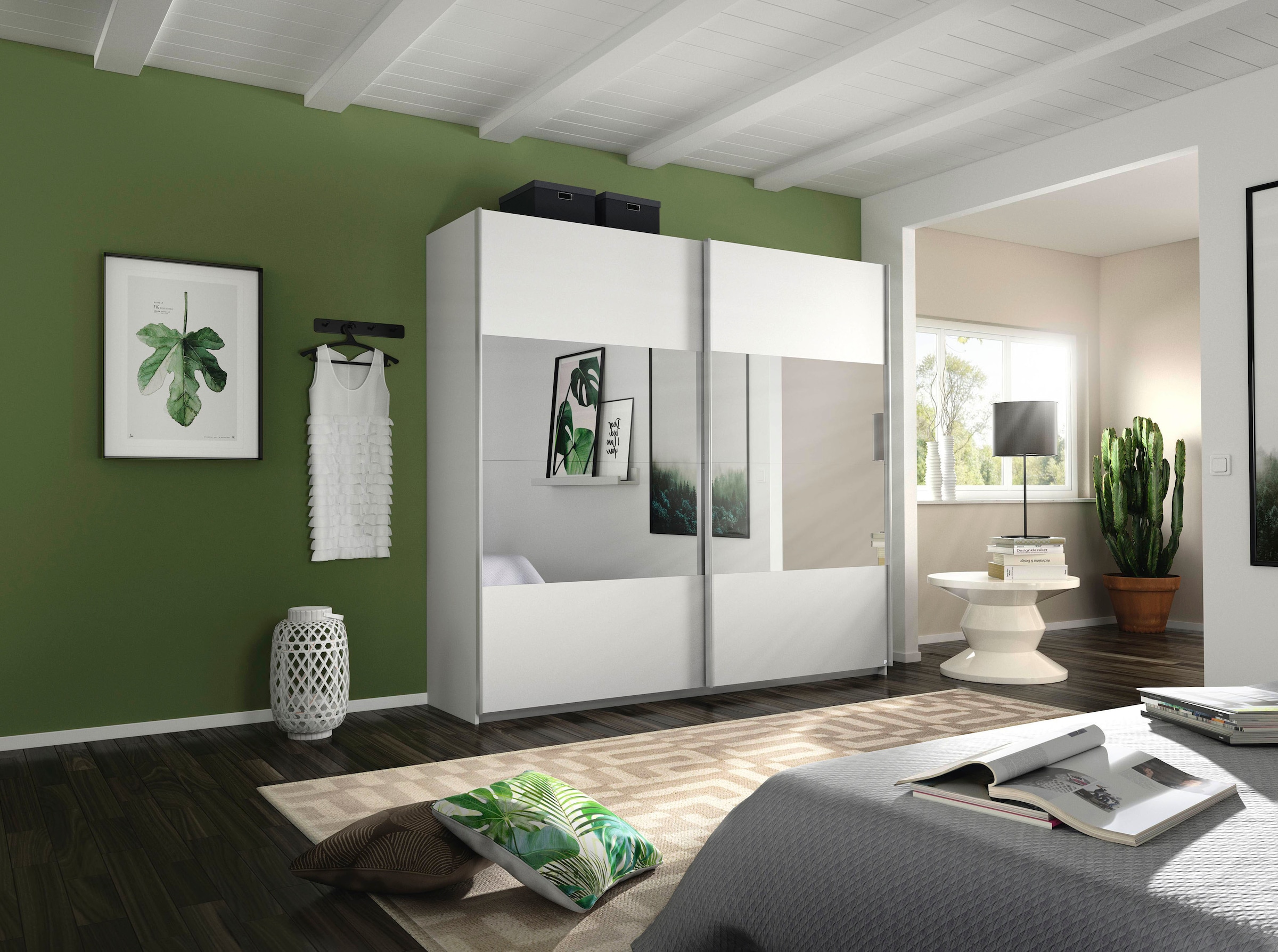 rauch Schwebetürenschrank »Quadra«, mit Spiegelelementen