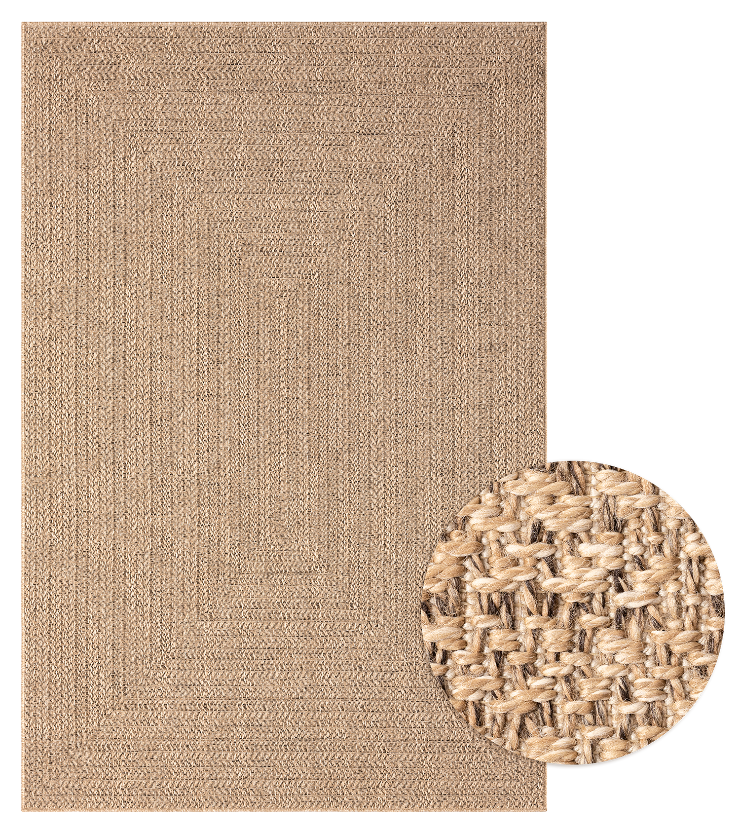 merinos Teppich »Kenzy 2« rechteckig 10 mm Höhe robuster In- und Outdoor Teppich im natürlichen Jute-Look, wetterfest