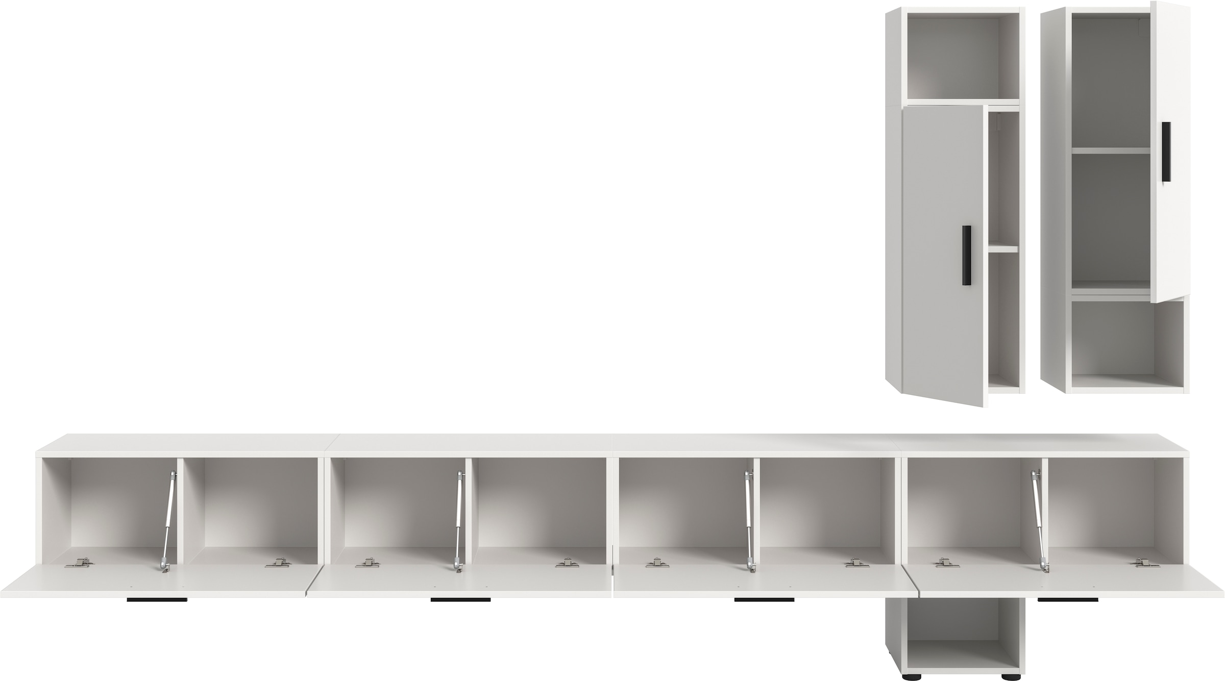 Home affaire Schrank-Set »ENESTE, 9-teilig, in verschiedenen Farben, individuell kombinierbar« verschiedenste Kombinationmöglichkeiten, stehend oder hängend, 3 Stk. tlg.