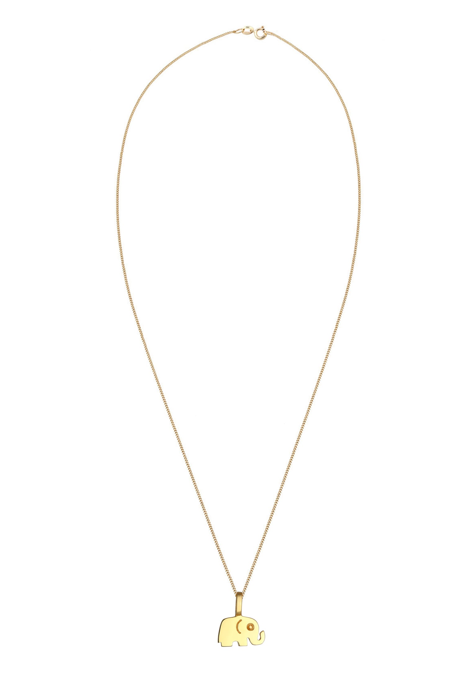 Elli Premium Kette mit Anhänger »Halskette 585 Gelbgold Elefant«