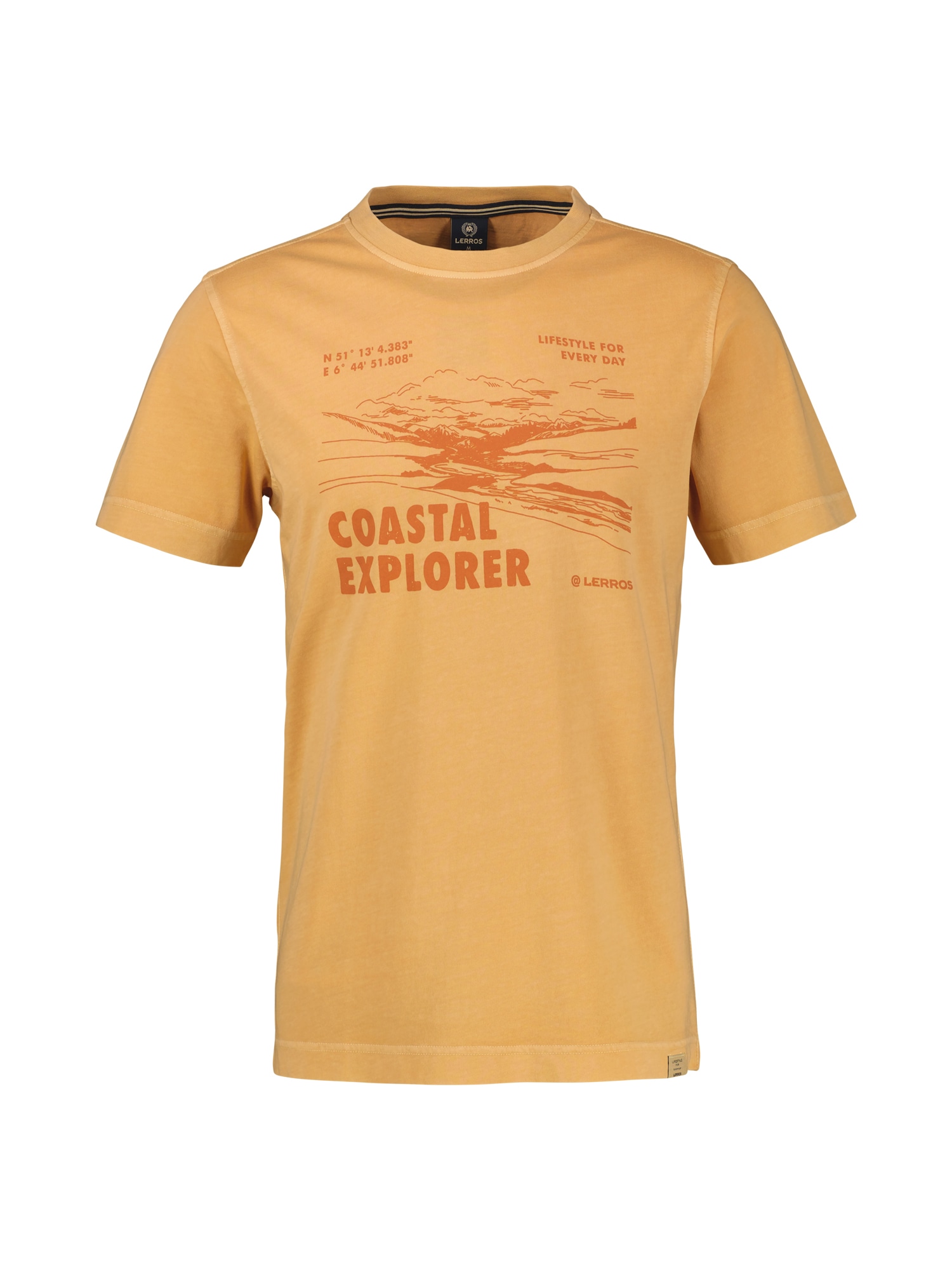 LERROS T-Shirt »T-Shirt mit O-Neck und Frontprint«