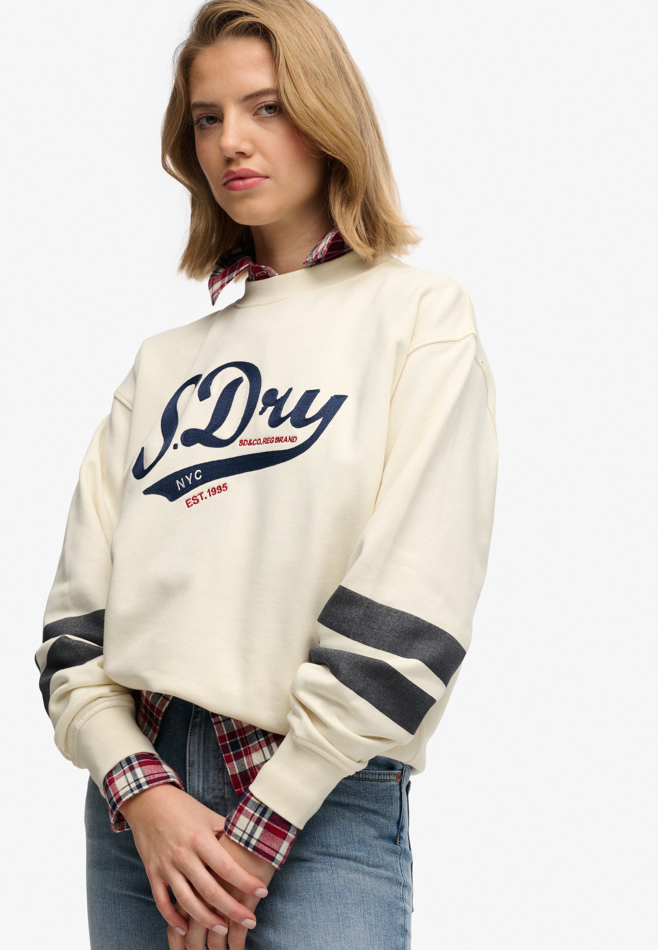 Superdry Sweatshirt »VARSITY SCRIPT LOOSE CREW«
