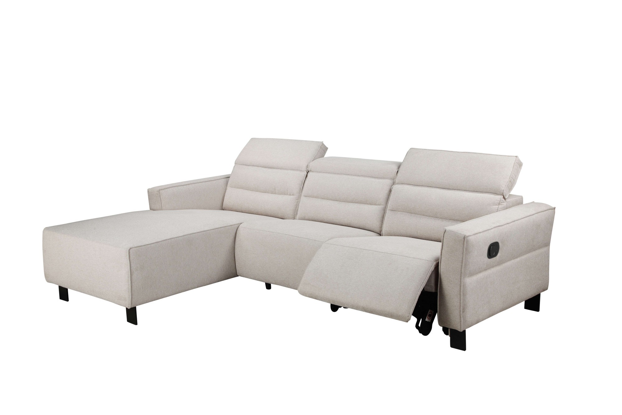 Places of Style Ecksofa »Carpari, L-Form, 263 cm, manuelle o. elektrische Relaxfunktion,«, USB A/C und Kopfteilverstellung