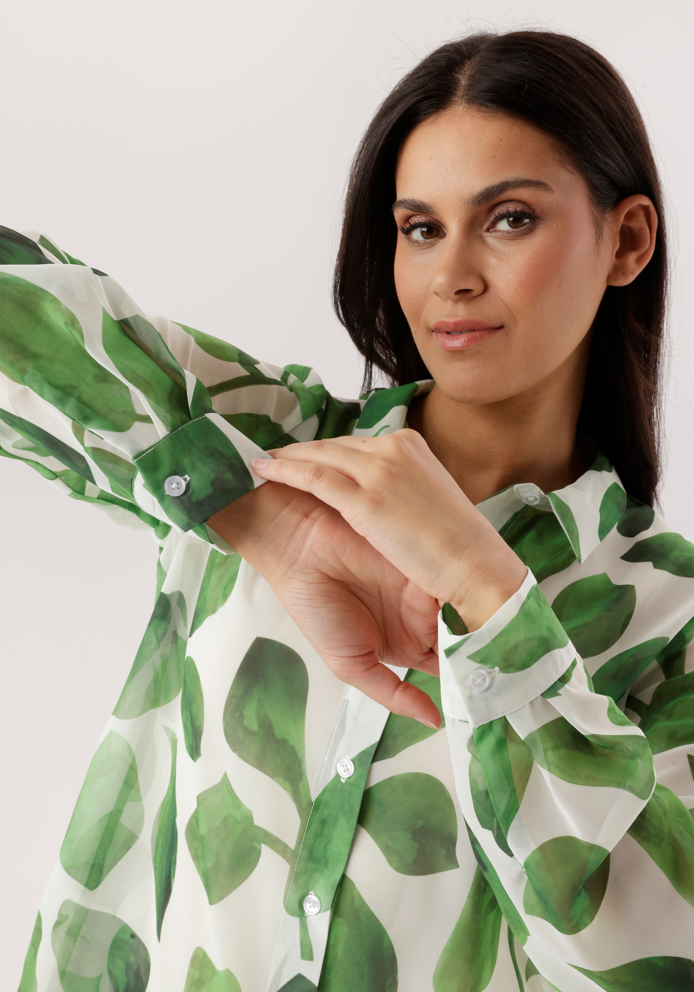 Aniston SELECTED Hemdbluse aus leicht transparentem Chiffon - NEUE KOLLEKTION