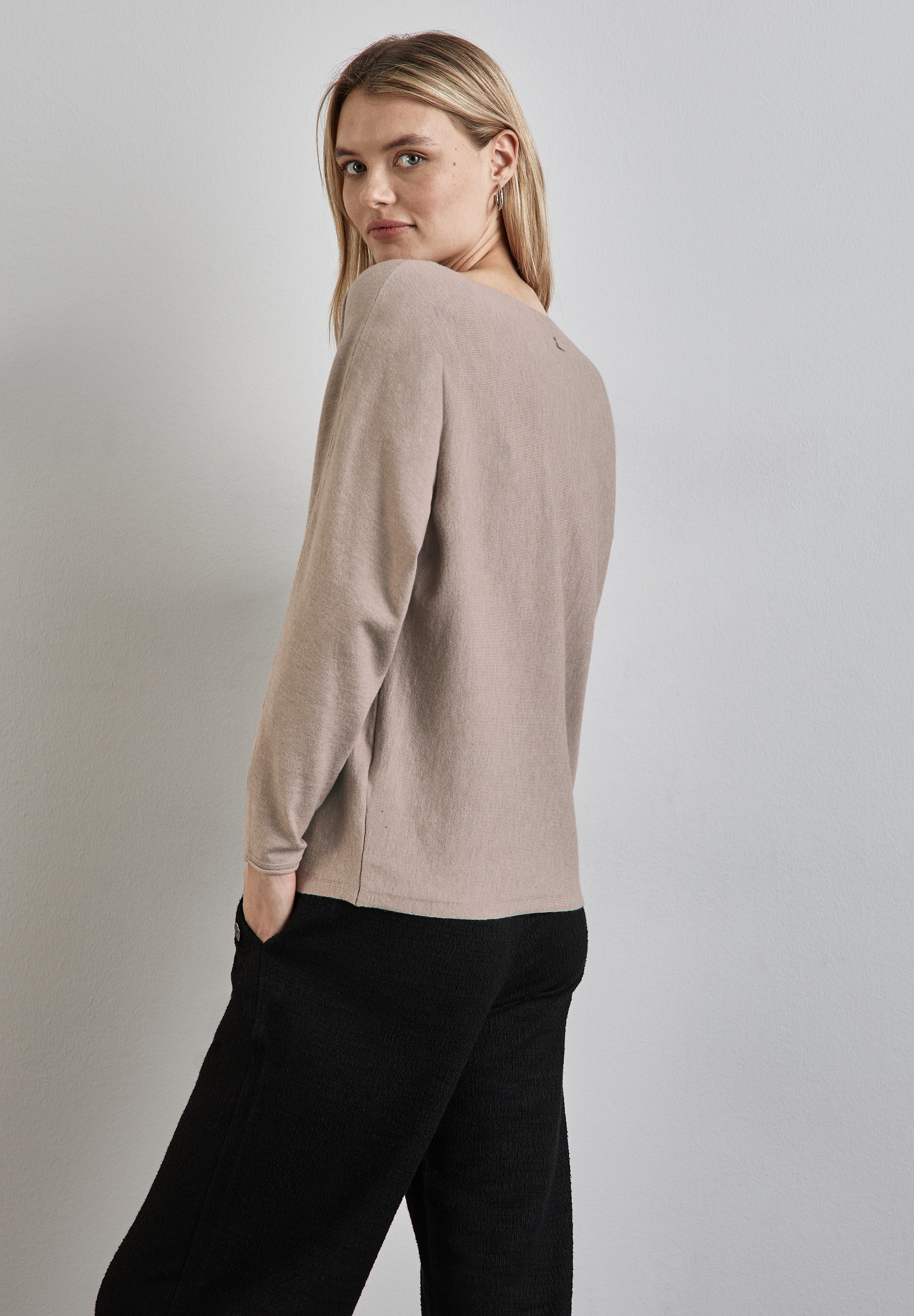 STREET ONE Strickpullover, im Dolman-Stil, mit U-Boot-Ausschnitt