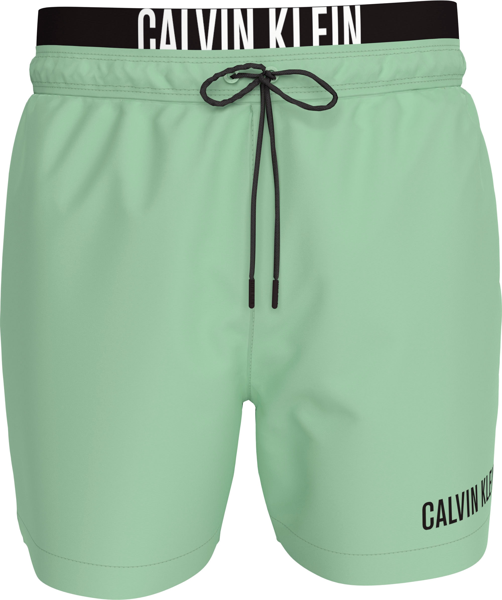 Calvin Klein Swimwear Badeshorts »MEDIUM DOUBLE WB«, mit doppeltem Bund