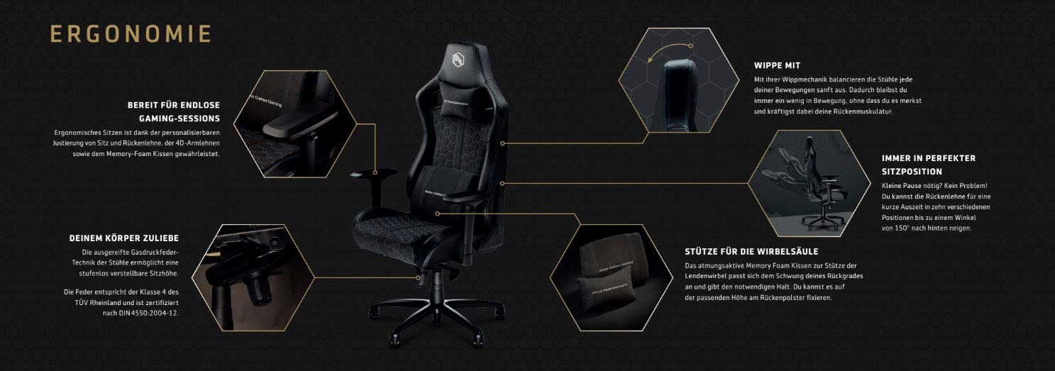 Joule Performance Gaming-Stuhl »Alcantara«, WERTIGES ECHTLEDER